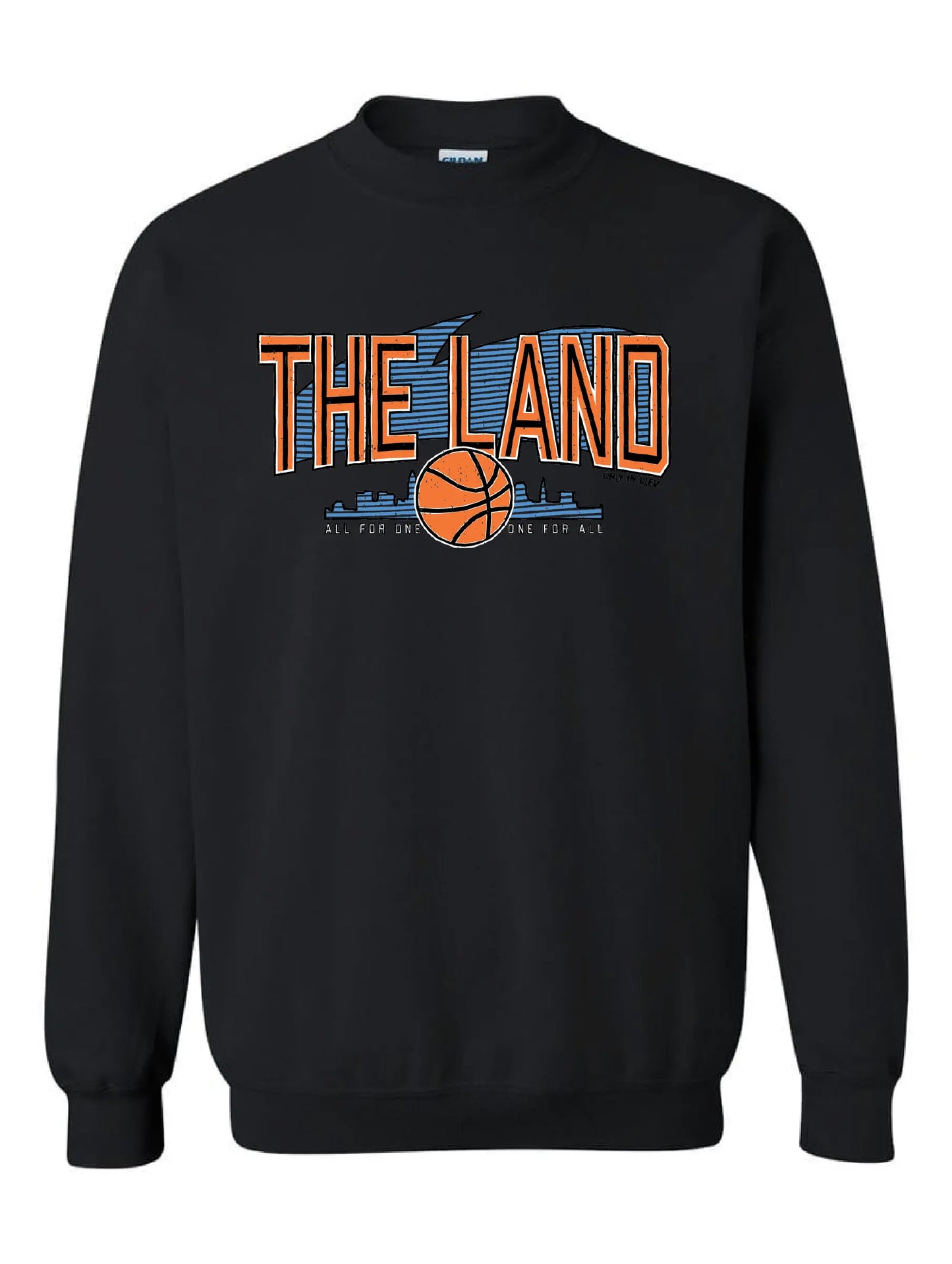 "The Land Retro Swirl" Design on Black - Only in Clev