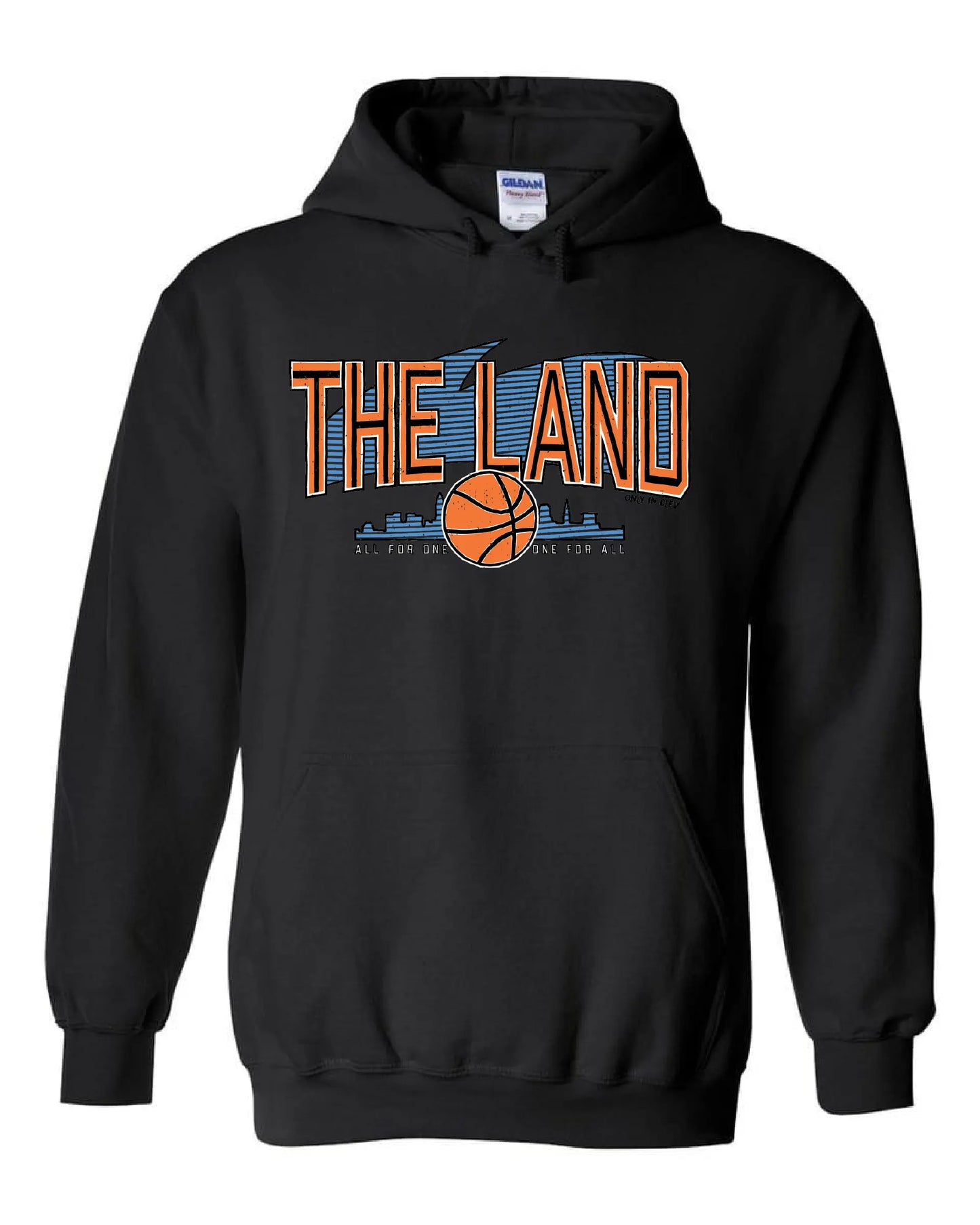 "The Land Retro Swirl" Design on Black - Only in Clev
