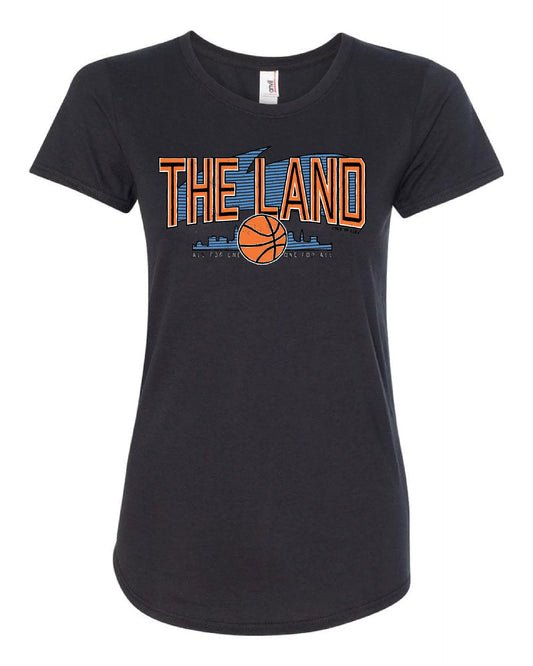 "The Land Retro Swirl" Design on Black - Only in Clev