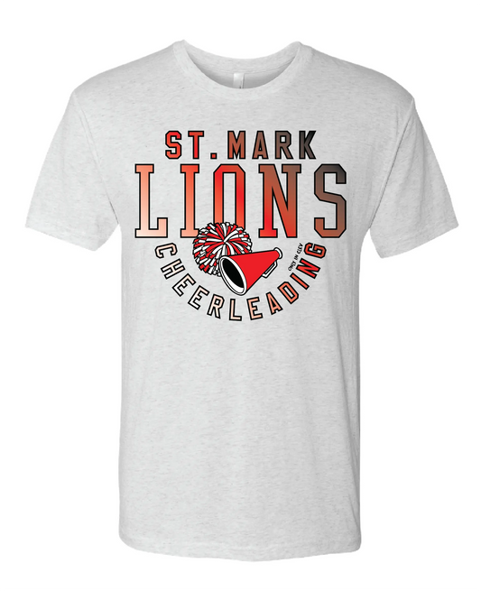 "St. Mark Lions Cheerleading" Design on Ash - Only in Clev 3XL-Men-s-Short-Sleeve-T-Shirt