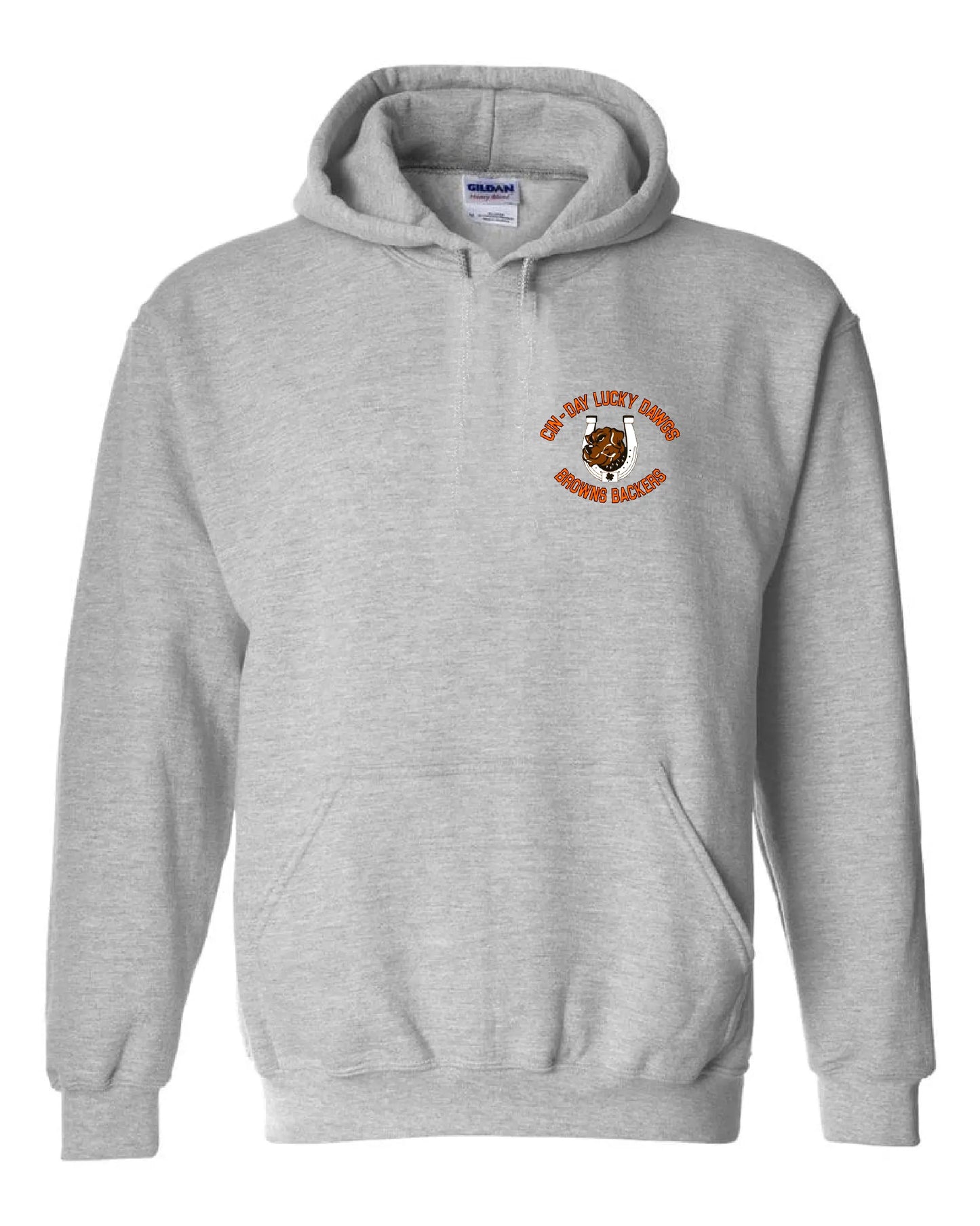 "Cin - Day Lucky Dawgs" Left Chest design on Gray - Only in Clev