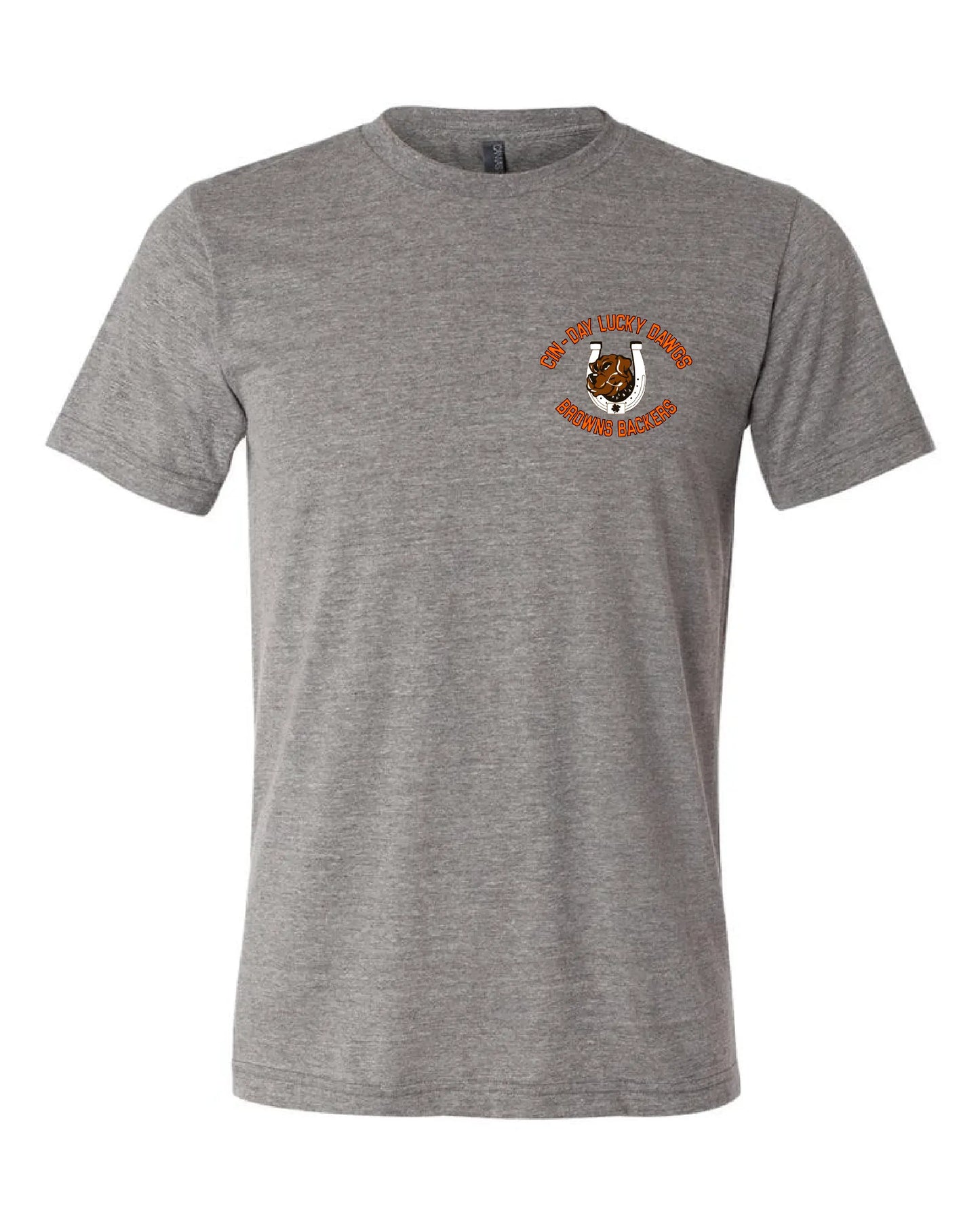 "Cin - Day Lucky Dawgs" Left Chest design on Gray - Only in Clev
