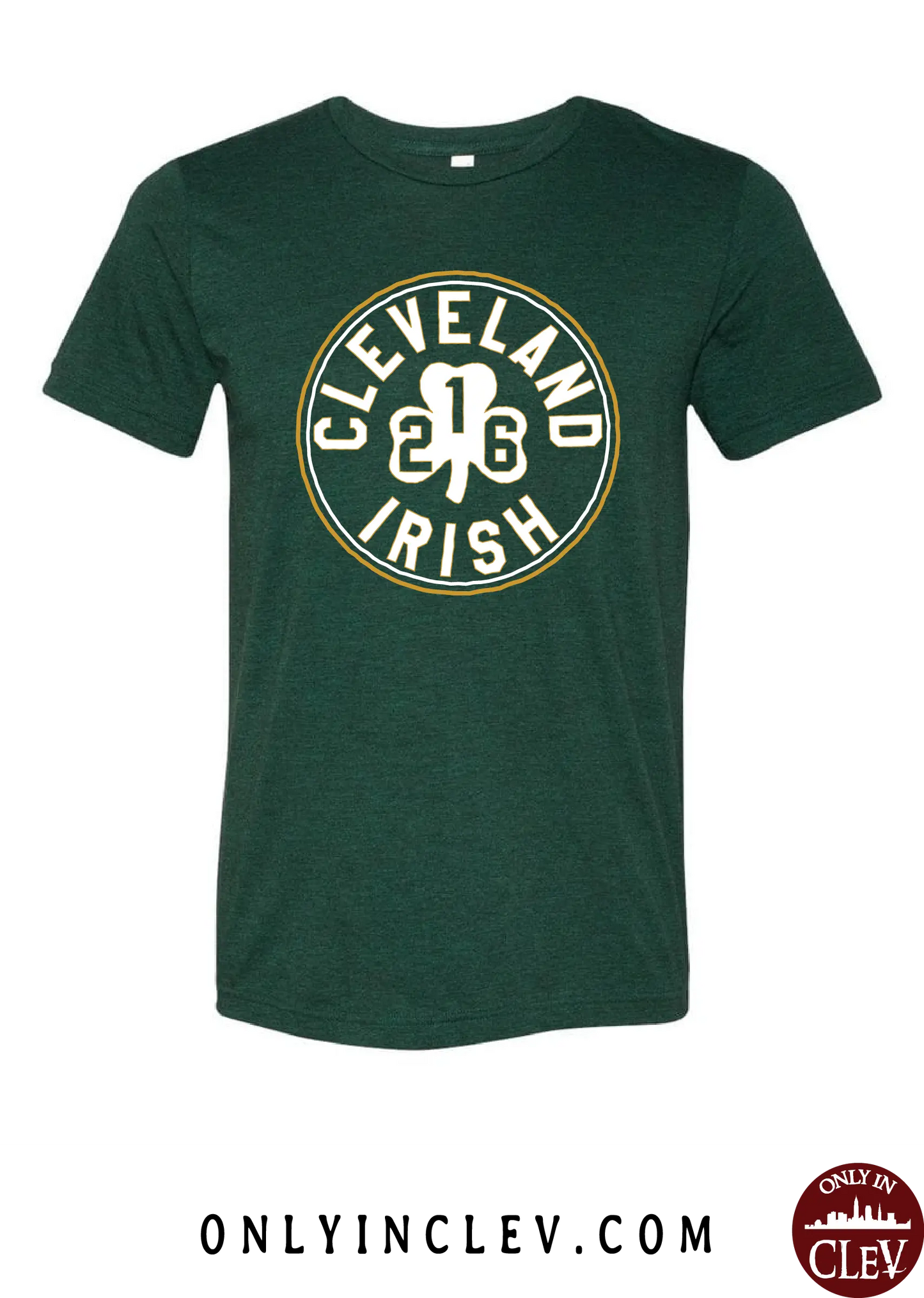 "Cleveland 216 Irish" Design on Emerald Green - Only in Clev