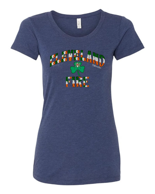 "Cleveland Fire Irish Flag" Design on Navy - Only in Clev