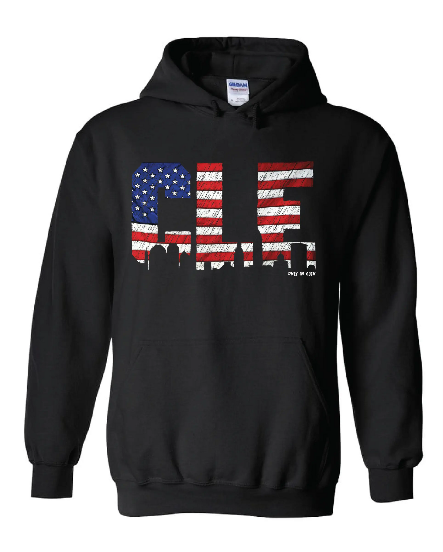 CLE USA" on Black - Only in Clev 3XL-Hoodies