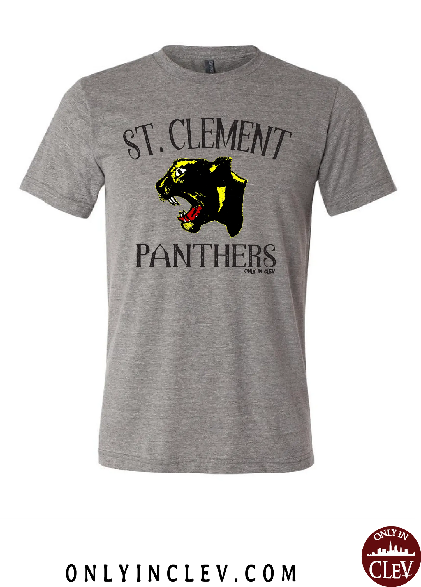 "St. Clement Panthers" Design on Gray - Only in Clev