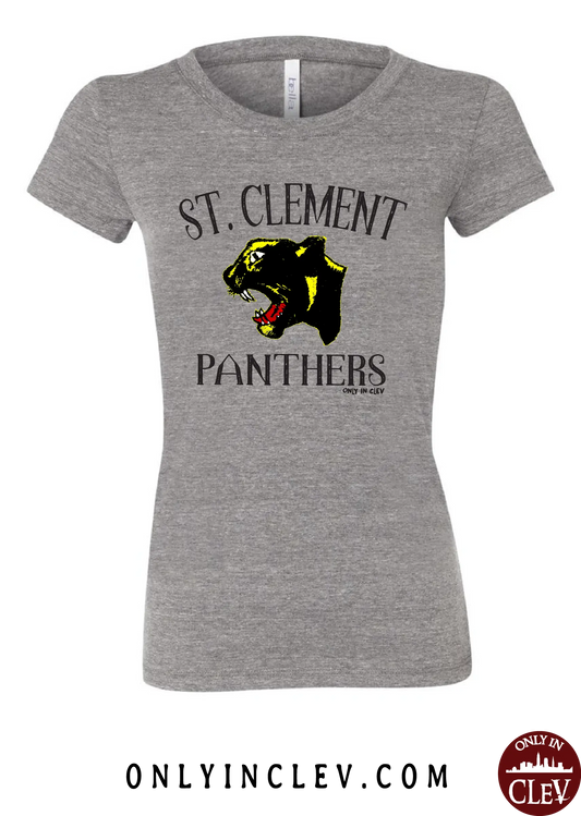 "St. Clement Panthers" Design on Gray - Only in Clev