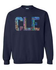 "CLE" T Shirt on Navy