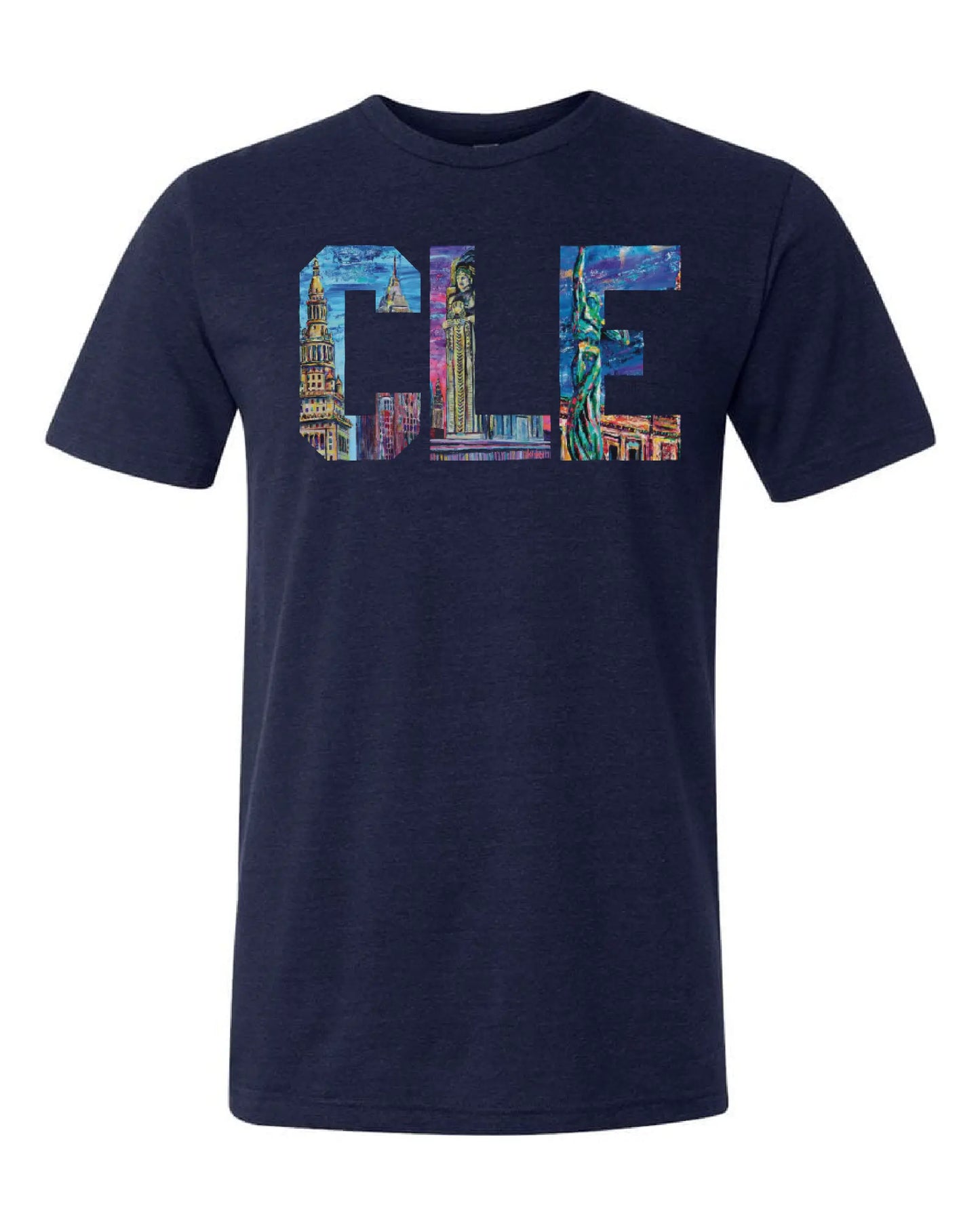 "CLE" T Shirt on Navy Only in Clev 3XL / Men's Short-Sleeve T-Shirt