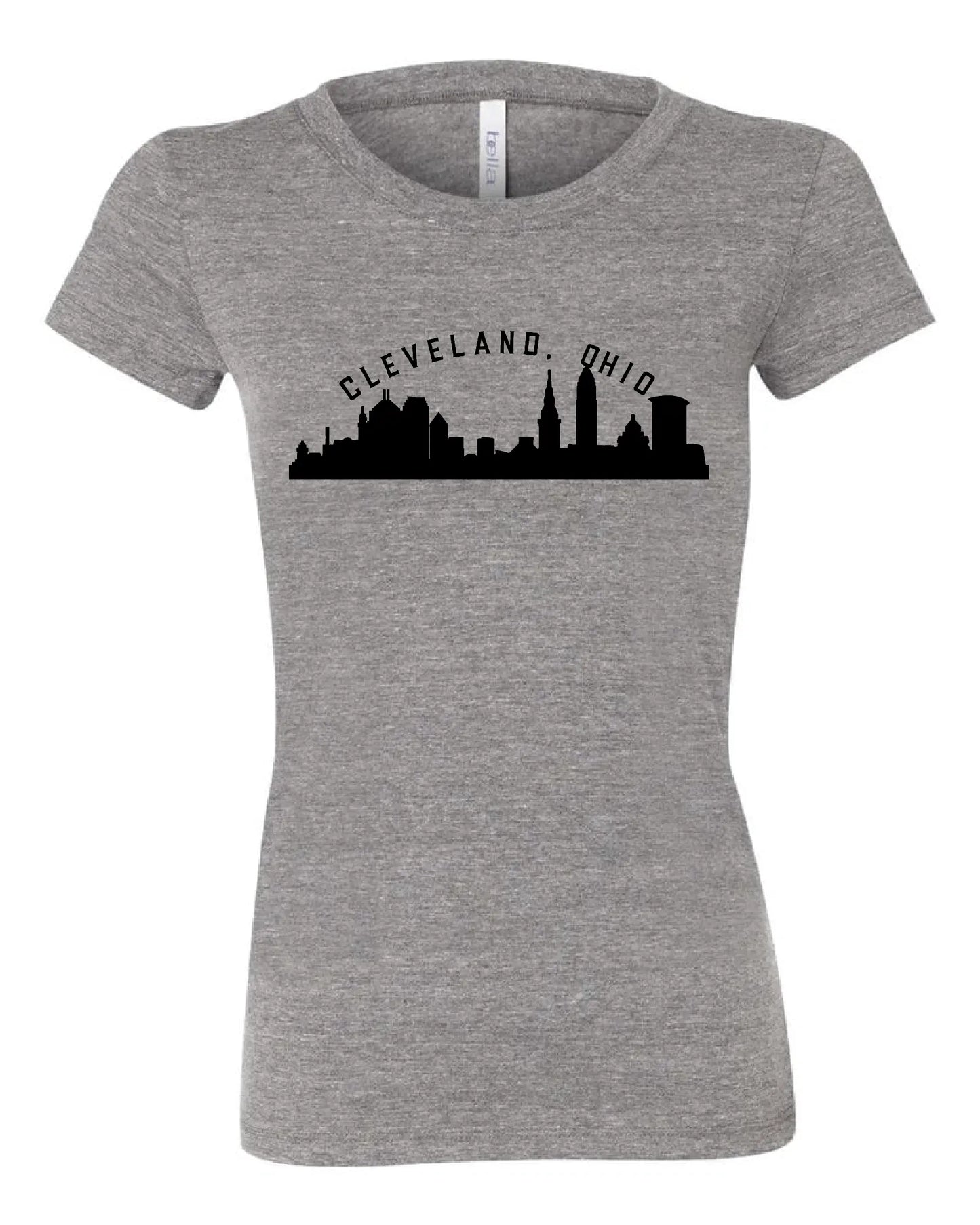 "Cleveland Ohio Skyline" Design" on Gray - Only in Clev