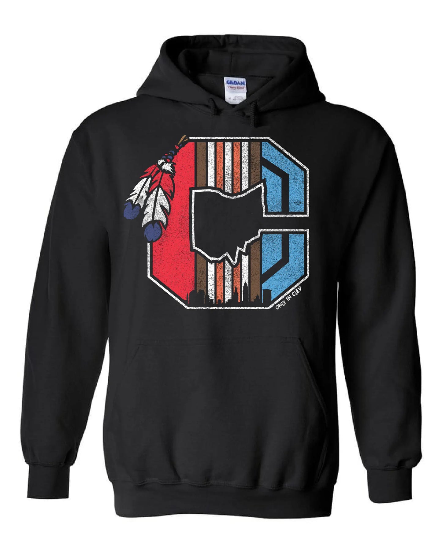 All Sports Block C on Black - Only in Clev 3XL-Hoodies