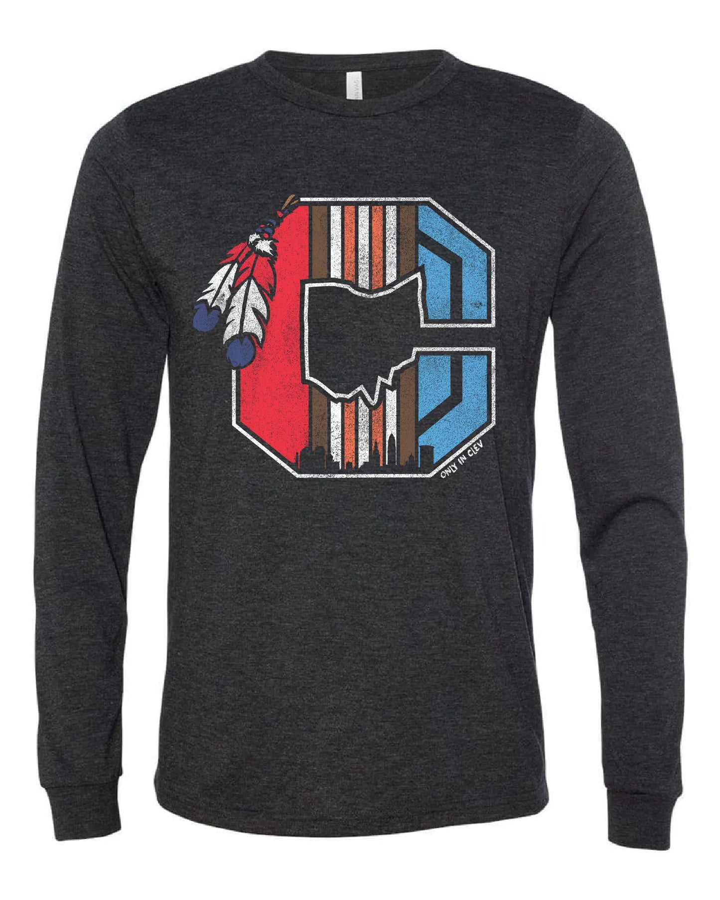 All Sports Block C on Black - Only in Clev 3XL-Unisex-Long-Sleeve-T-Shirt