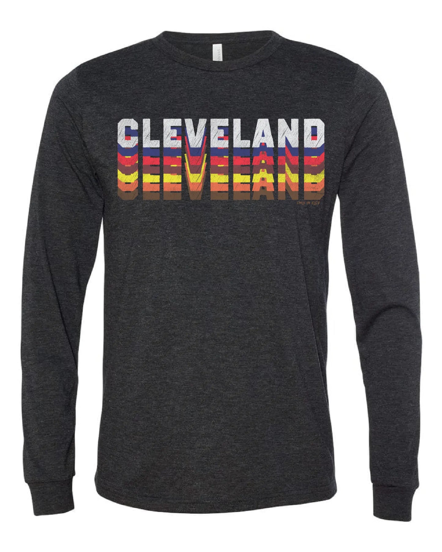 Multi-colored All Sports Cleveland on Black - Only in Clev 3XL-Unisex-Long-Sleeve-T-Shirt