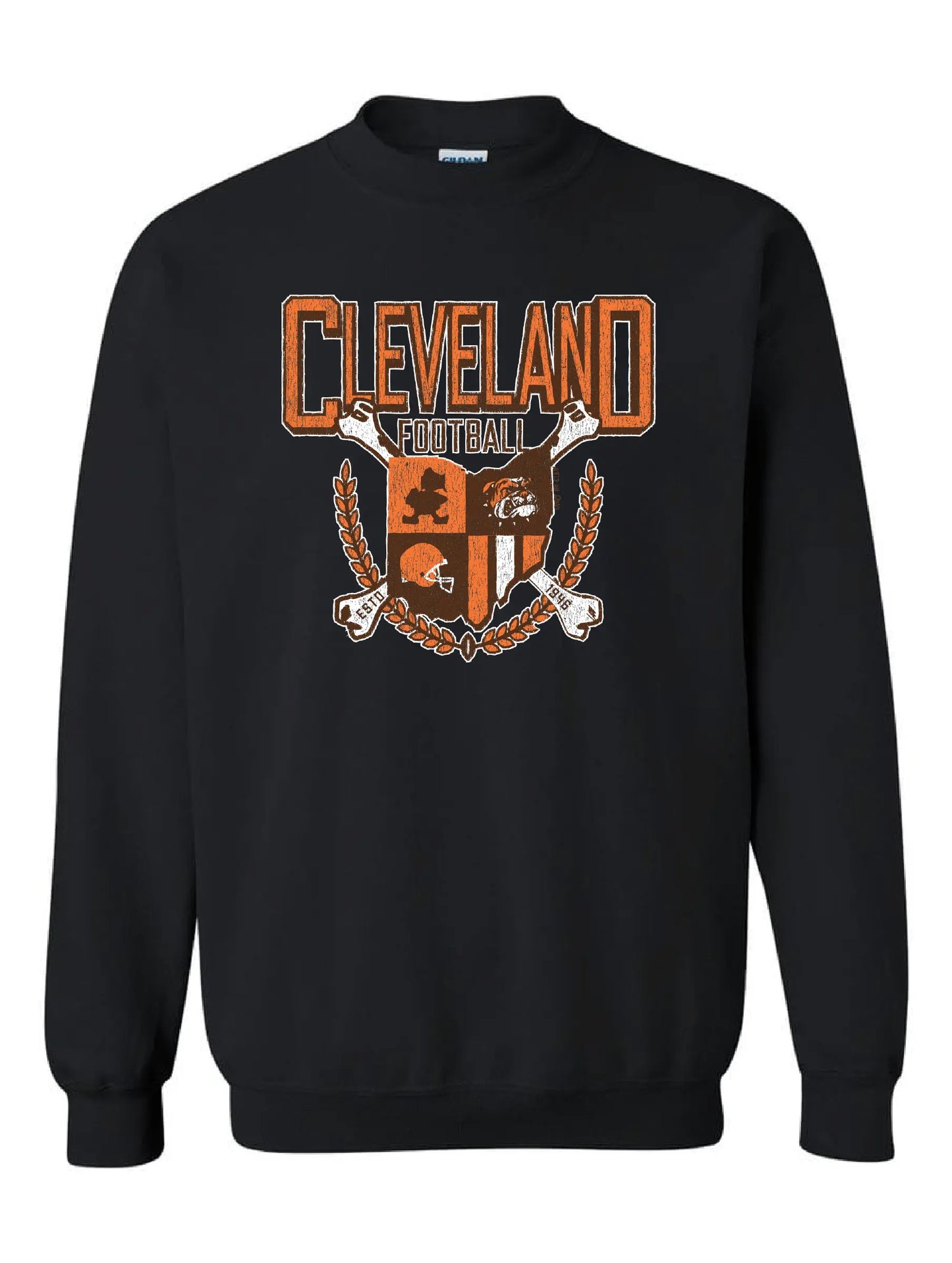 "Cleveland Football Coat of Arms" on Black - Only in Clev