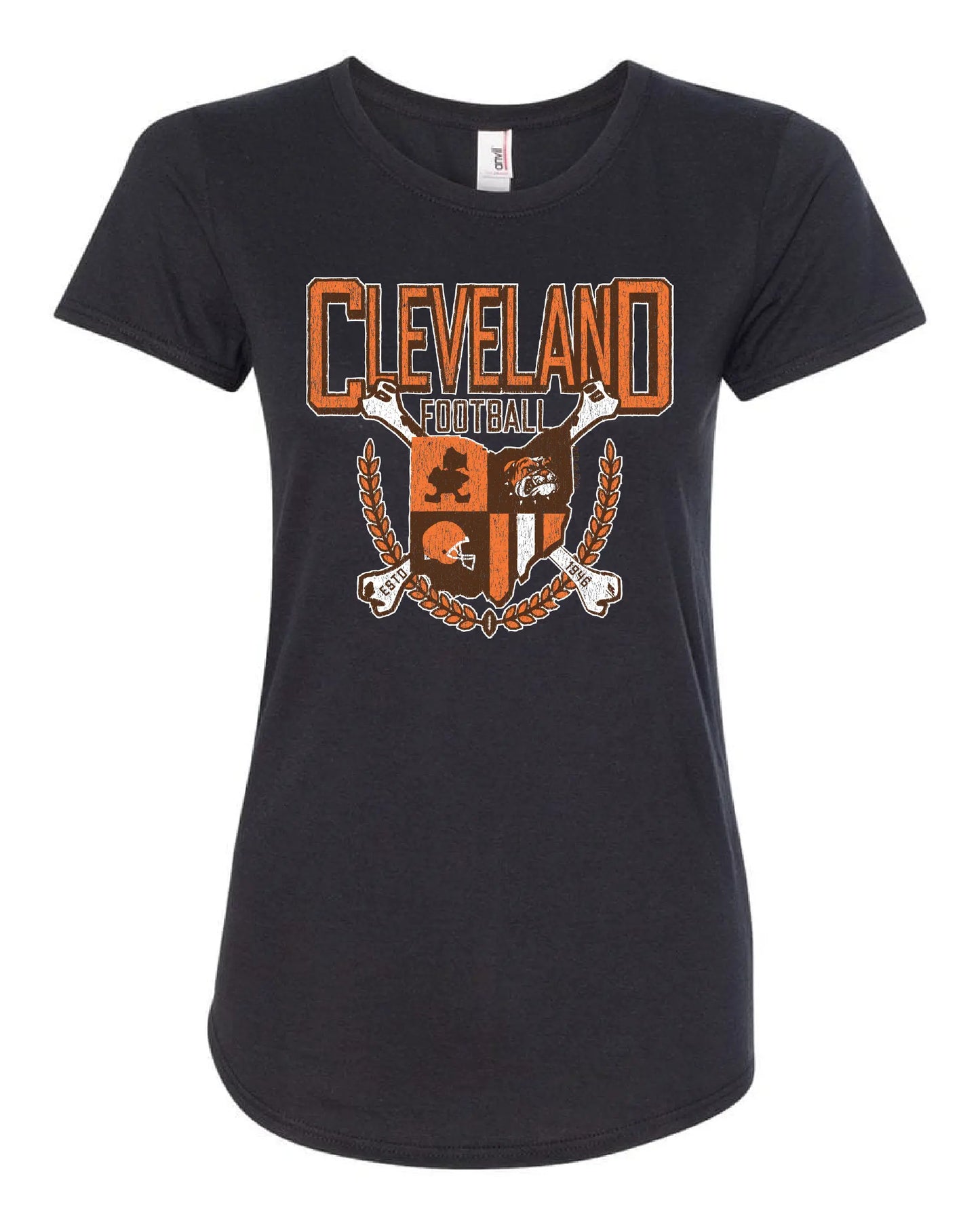 "Cleveland Football Coat of Arms" on Black - Only in Clev
