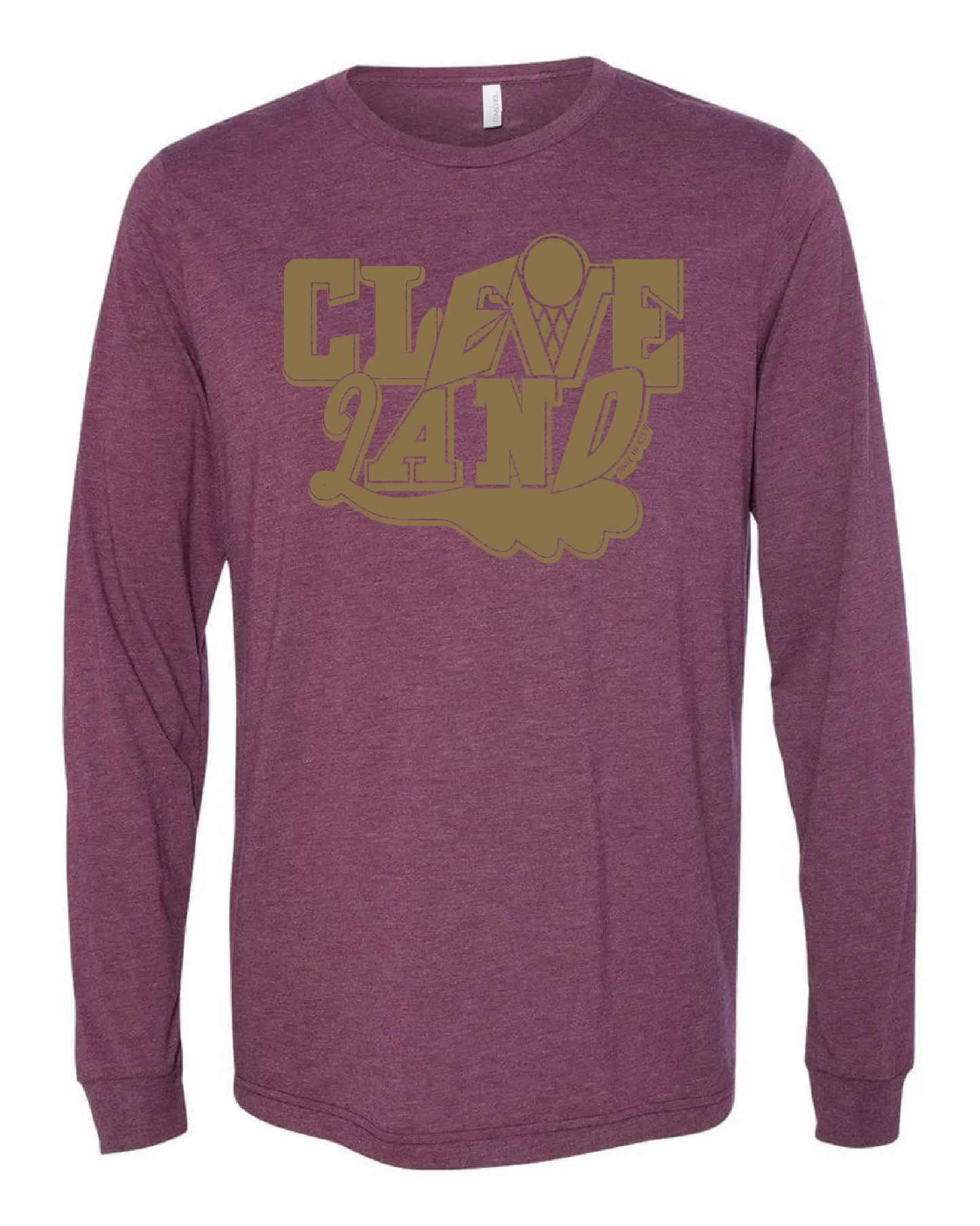 "Cleveland Gold" Basketball Collage on Maroon - Only in Clev