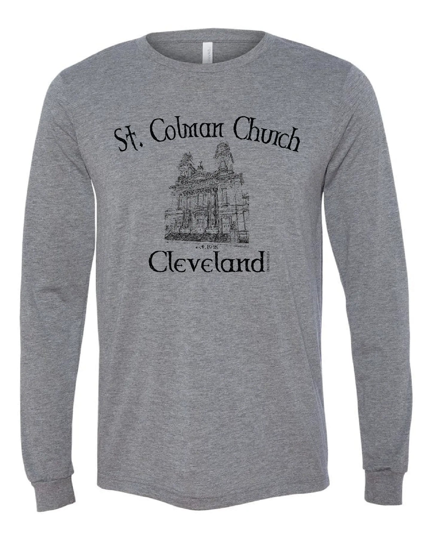 "Saint Colman Church" Design on Gray - Only in Clev
