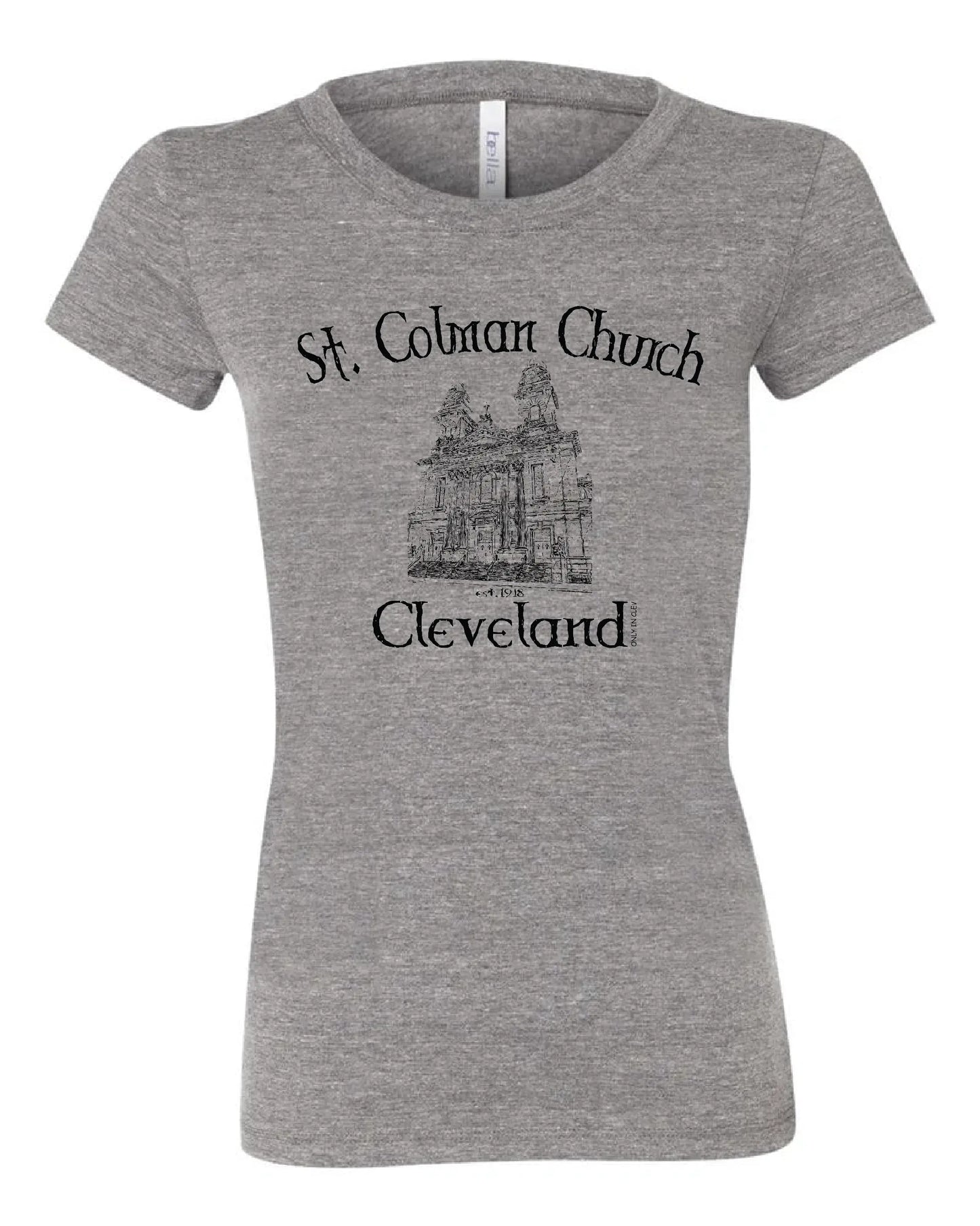 "Saint Colman Church" Design on Gray - Only in Clev