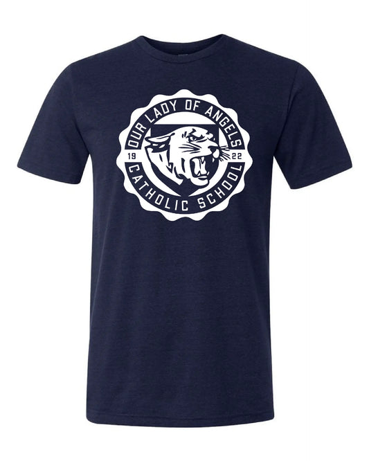 "Our Lady of Angels Crest" Design on Navy - Only in Clev