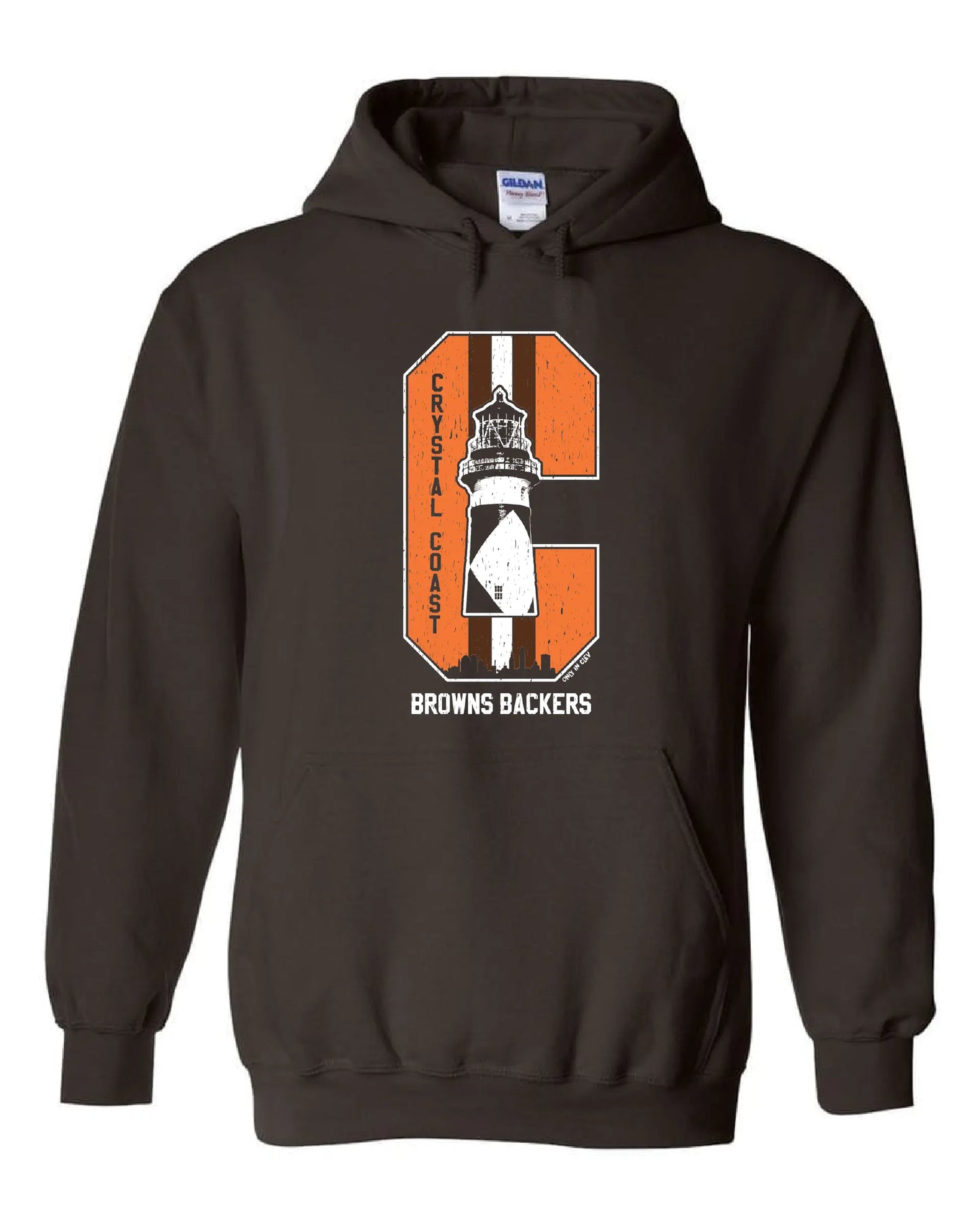 "Crystal Coast Browns Backers" Design on Brown - Only in Clev 3XL-Unisex-hoodie