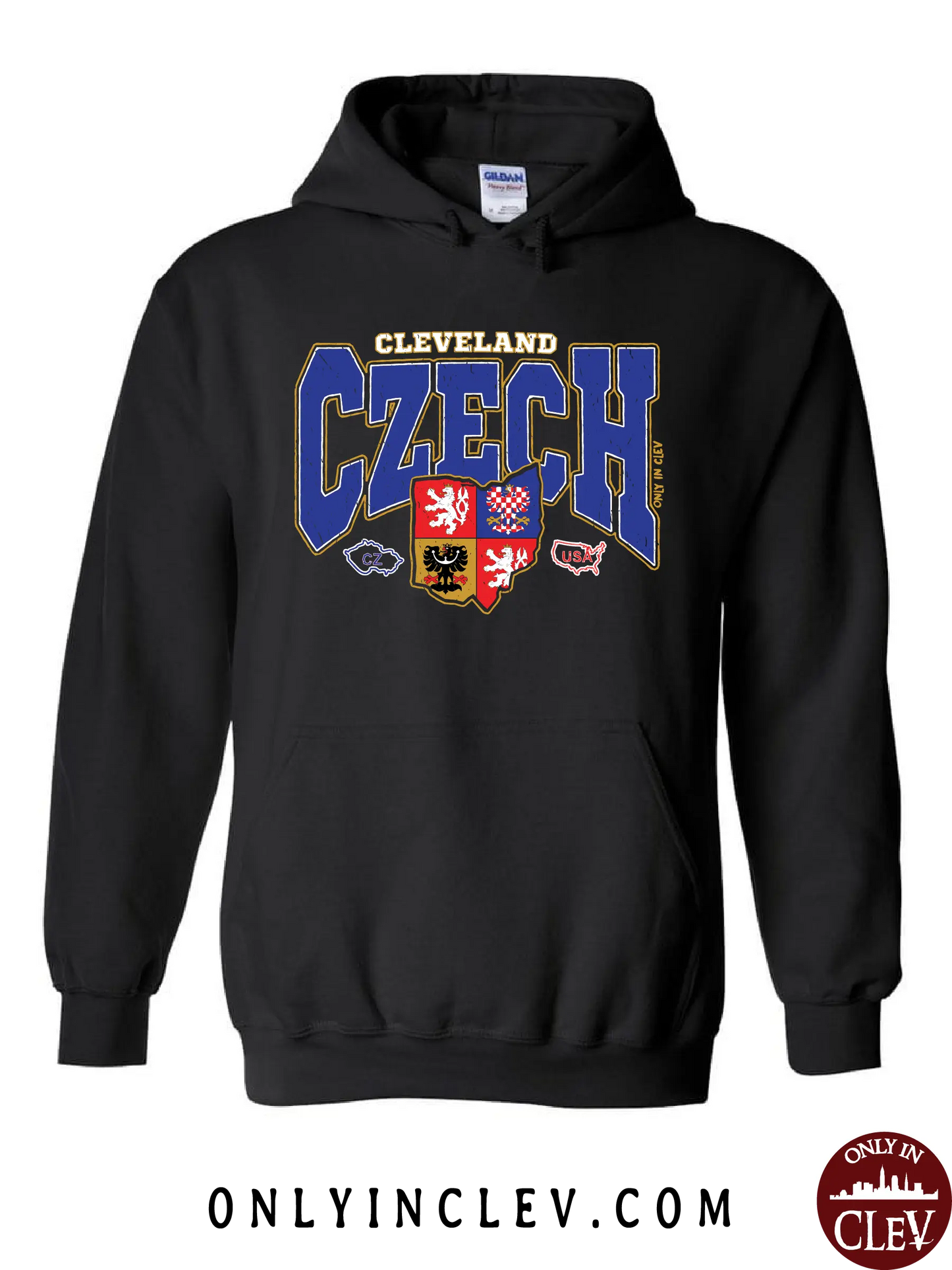 "Cleveland Czech" Design on Black - Only in Clev