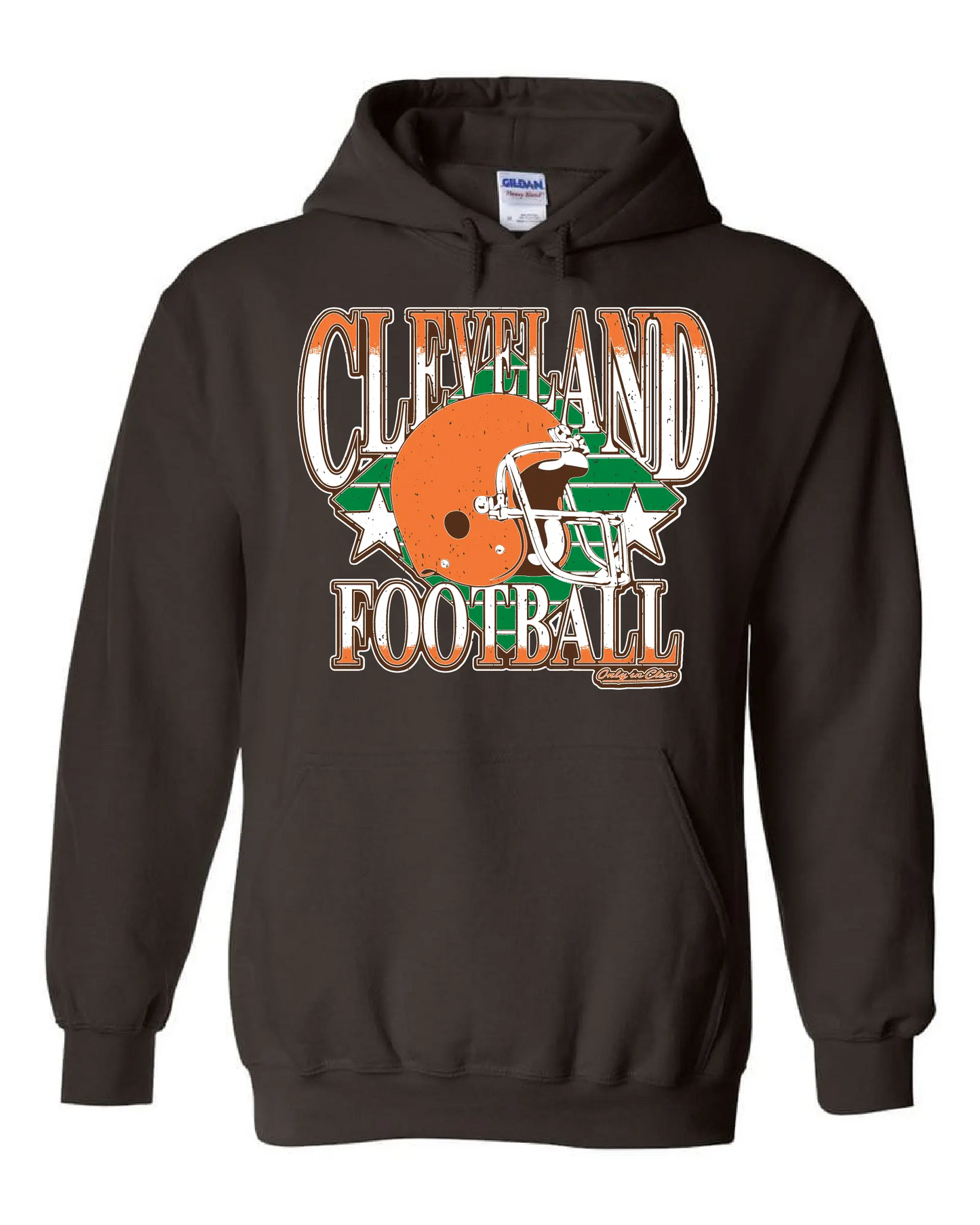 "Cleveland Vintage 80's Diamond Design" on Brown - Only in Clev