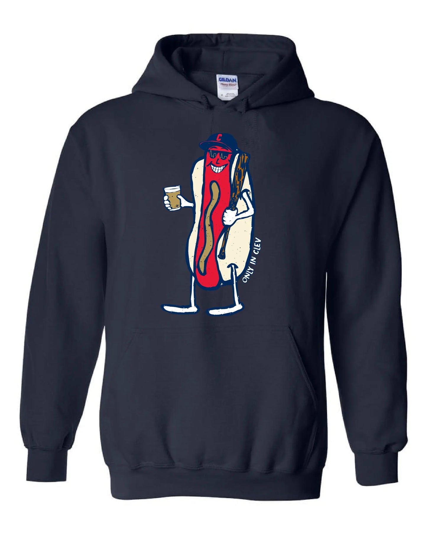 "Cleveland Dollar Dog Design" on Navy - Only in Clev