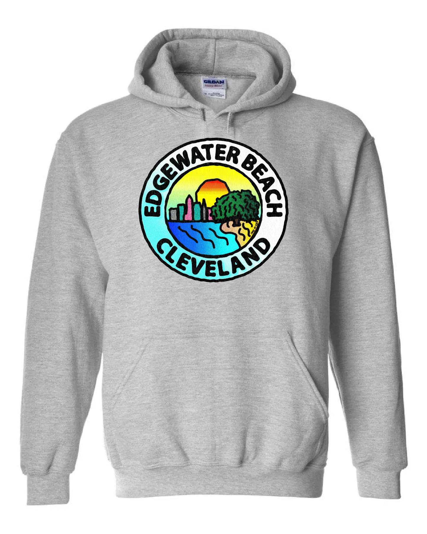 Edgewater Beach Circle on Grey - Only in Clev