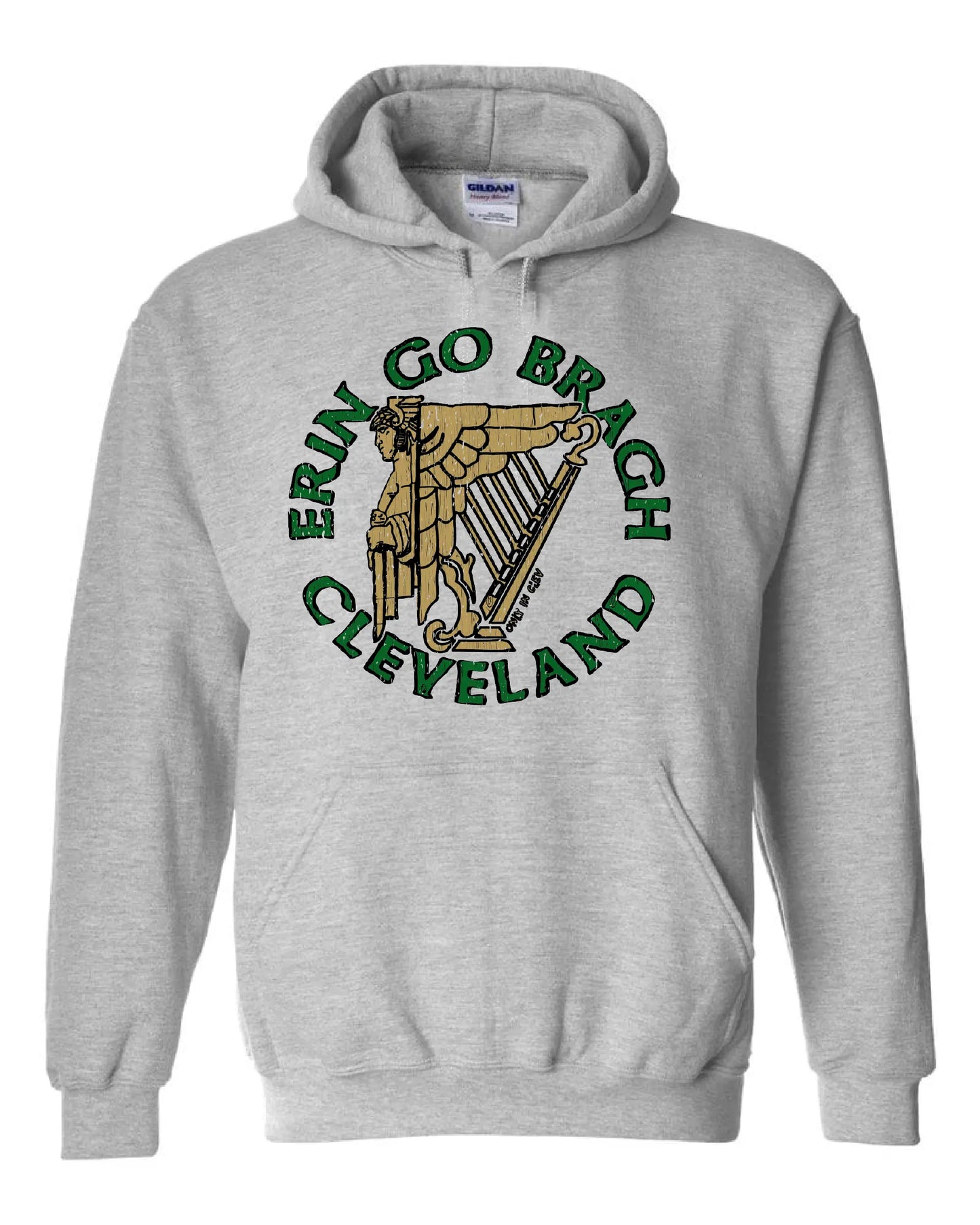 "Erin Go Bragh Cleveland" on Gray - Only in Clev 3XL-Hoodies