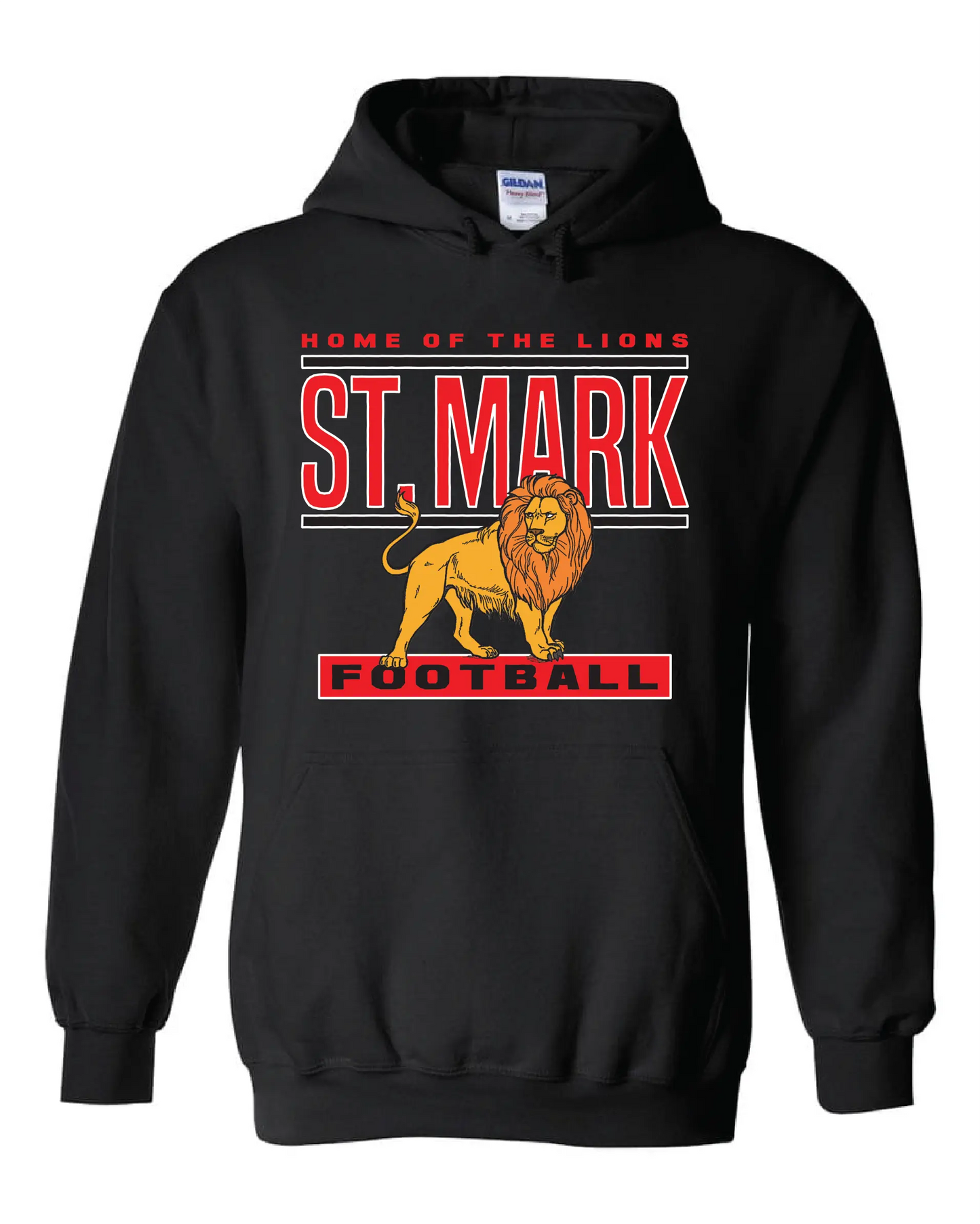 "St. Mark Lions Football" Design on Black - Only in Clev 3XL-Hoodies