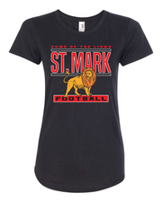 "St. Mark Lions Football" Design on Black