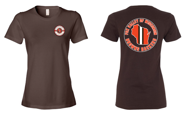 "Fox Valley 75 Anniversary Backers" Design on Brown