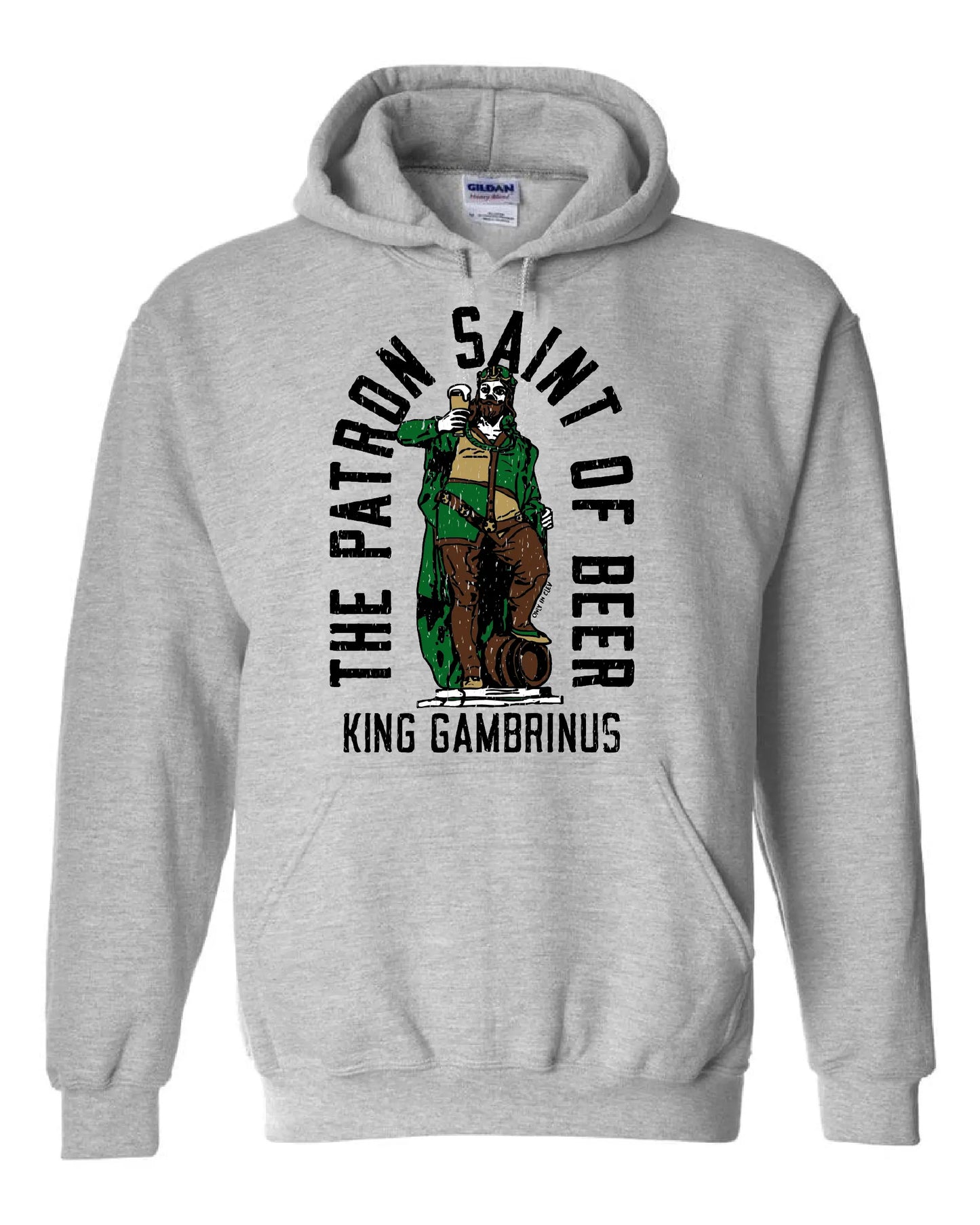 "Patron Saint Of Beer" (King Gambrinus) on Gray - Only in Clev 3XL-Hoodies