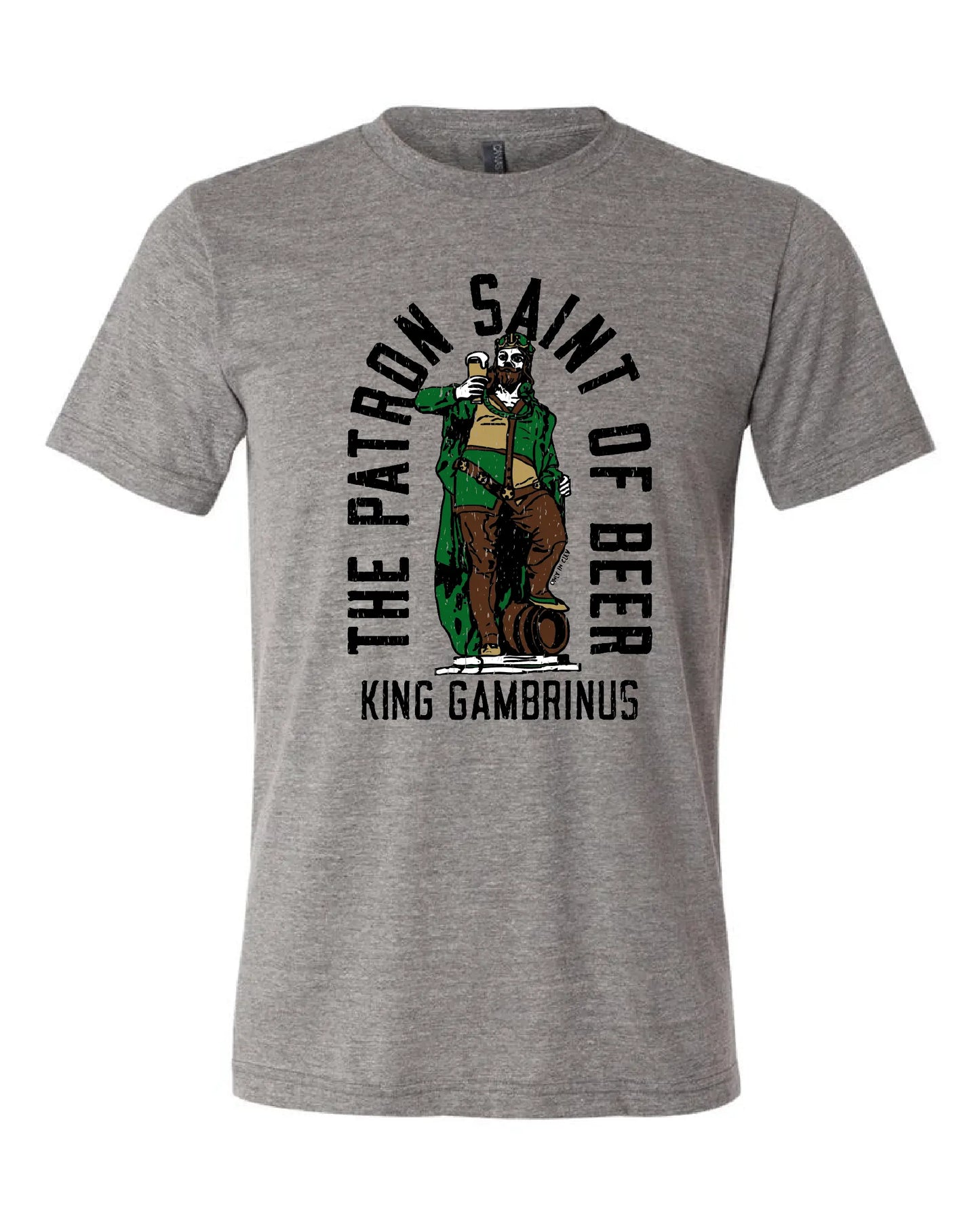 "Patron Saint Of Beer" (King Gambrinus) on Gray - Only in Clev 3XL-Men-s-Short-Sleeve-T-Shirt
