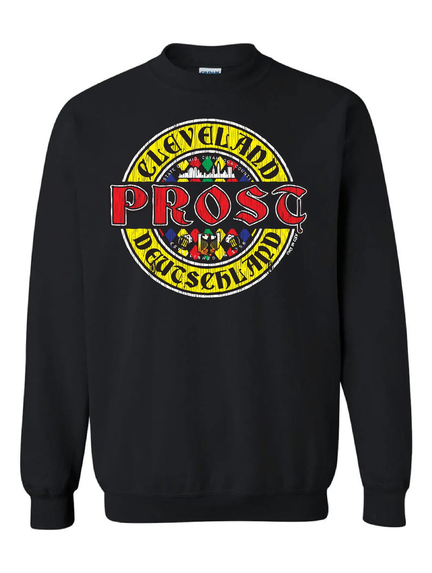 "German Oktoberfest Prost" T-Shirt" on Black - Only in Clev
