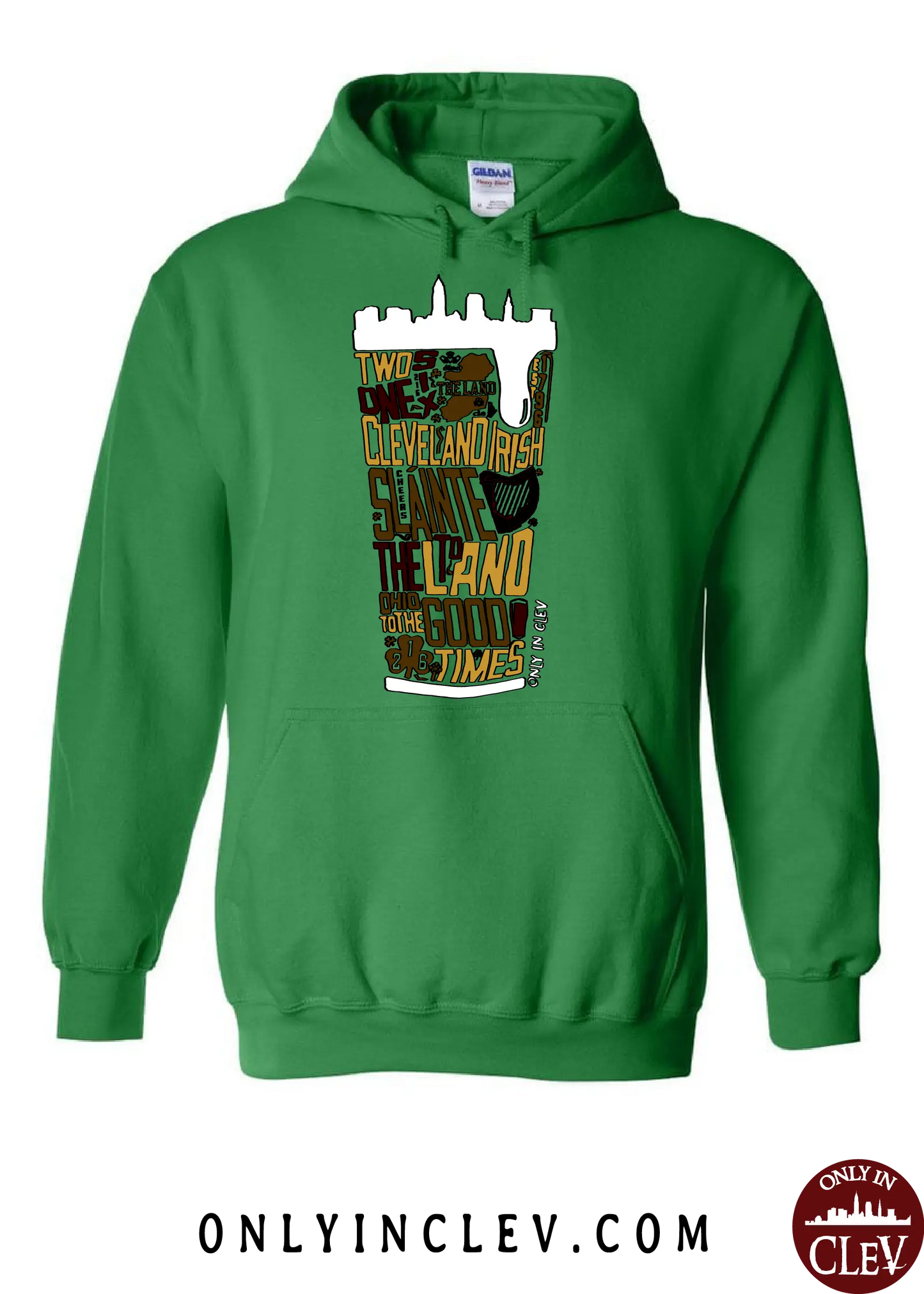 "Cleveland Irish Suds" design on Green - Only in Clev