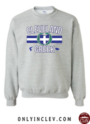 "Cleveland Greek" Design on Gray - Only in Clev