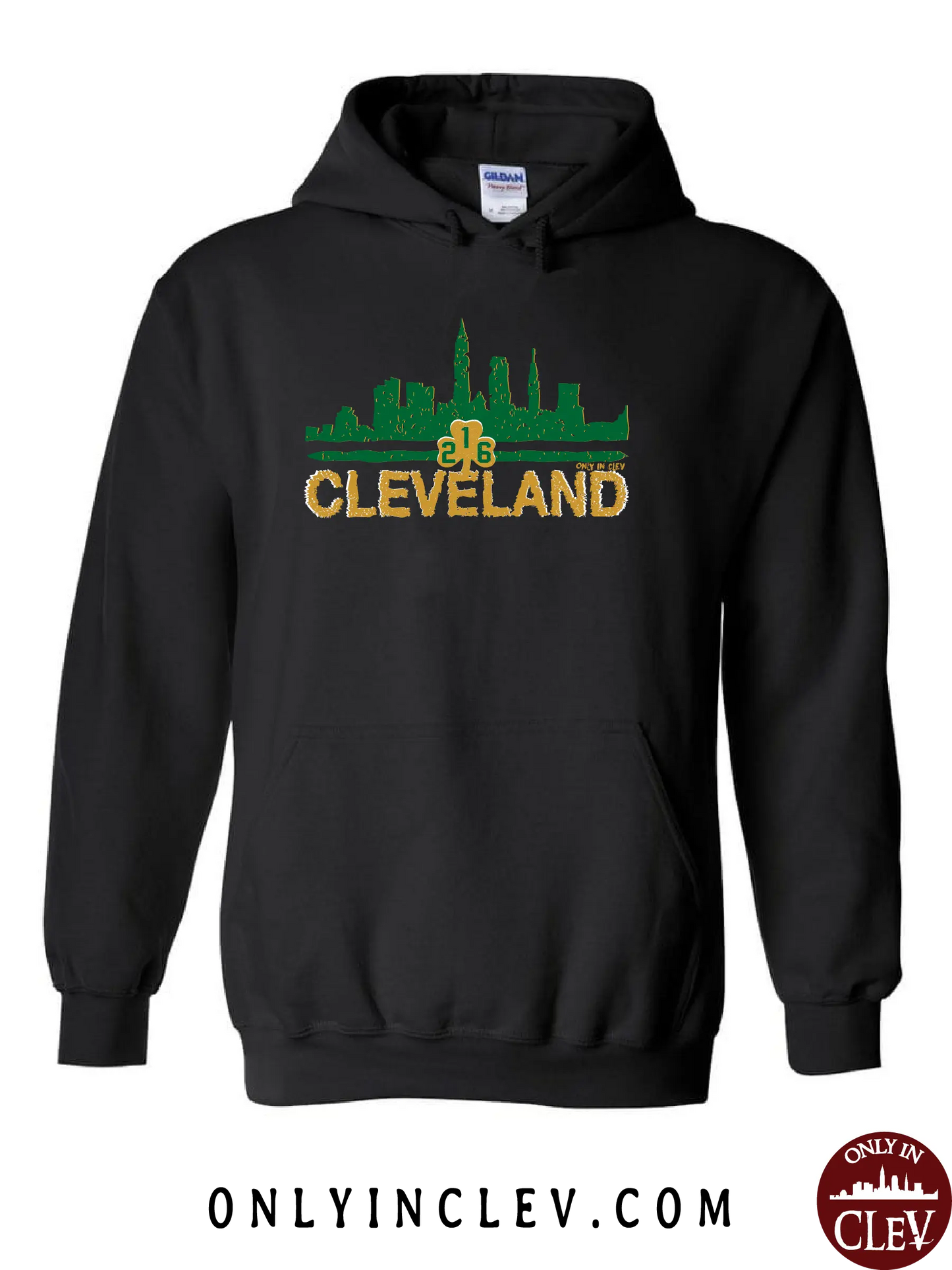 "Cleveland Irish Skyline" design on Black - Only in Clev