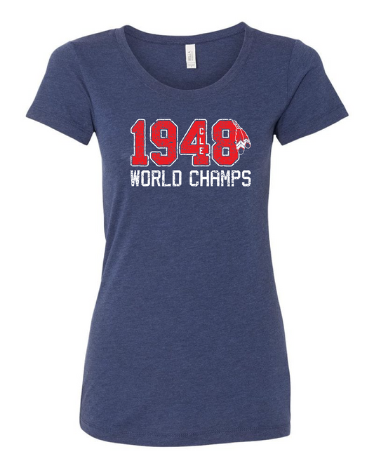 1948 World Champs" Baseball Design on Navy - Only in Clev