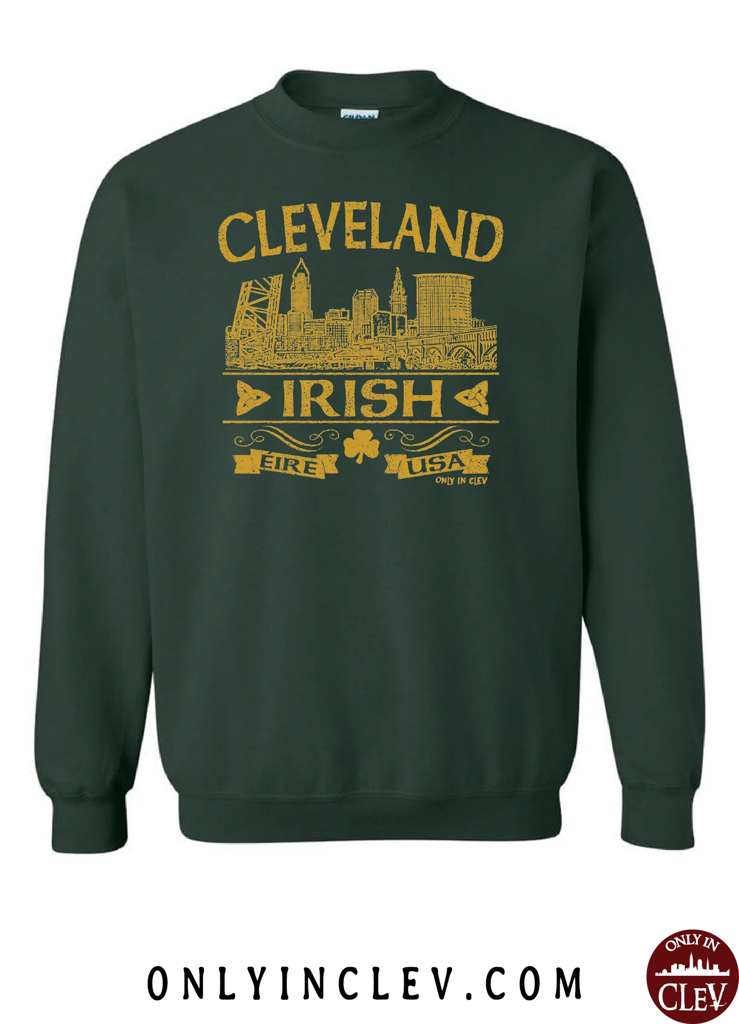 "Cleveland Irish" Design on Emerald Green - Only in Clev