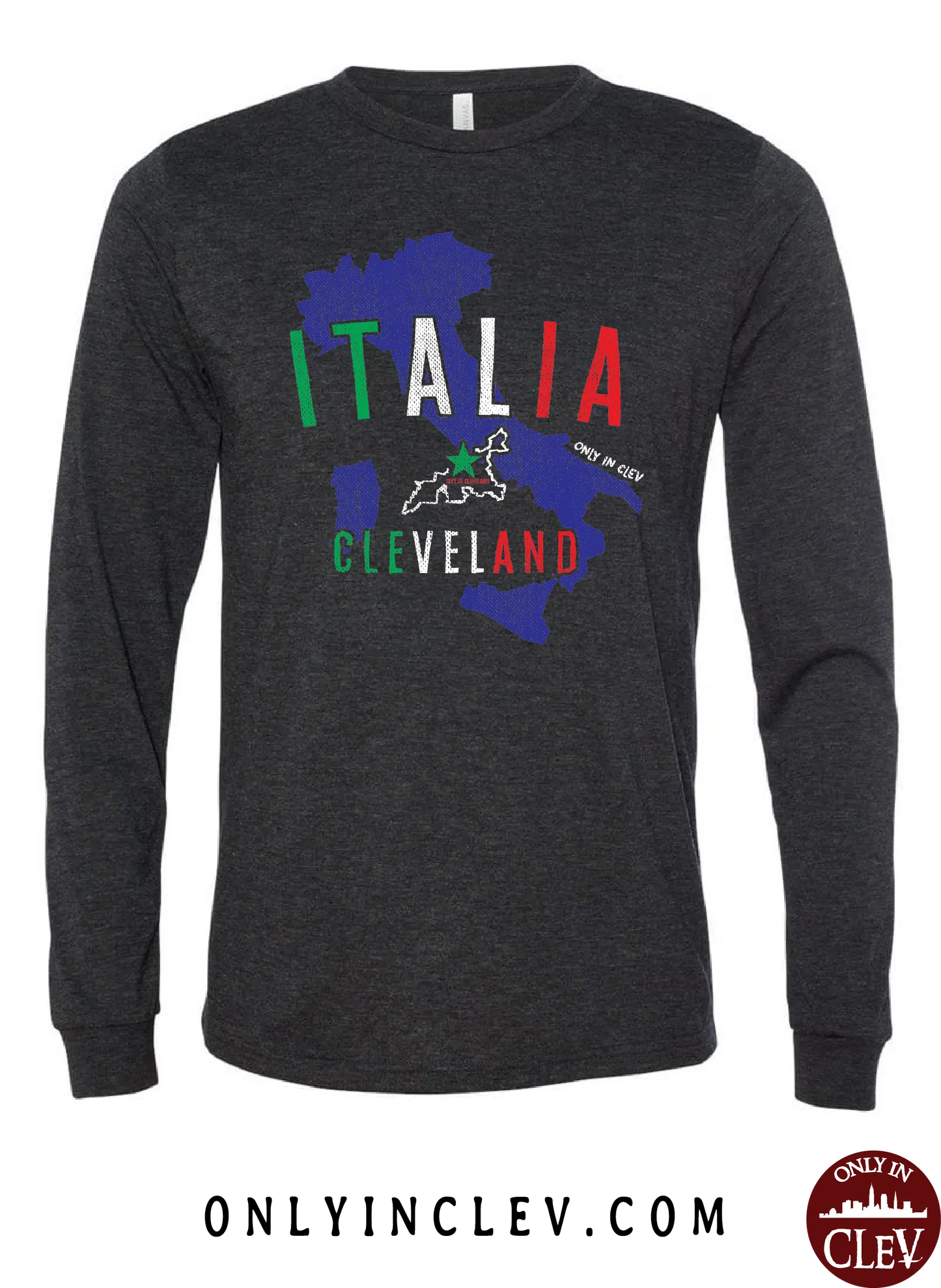 "Italia Cleveland" Design on Black - Only in Clev