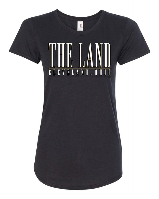 "The Land Metallic Gold" Design on Black - Only in Clev