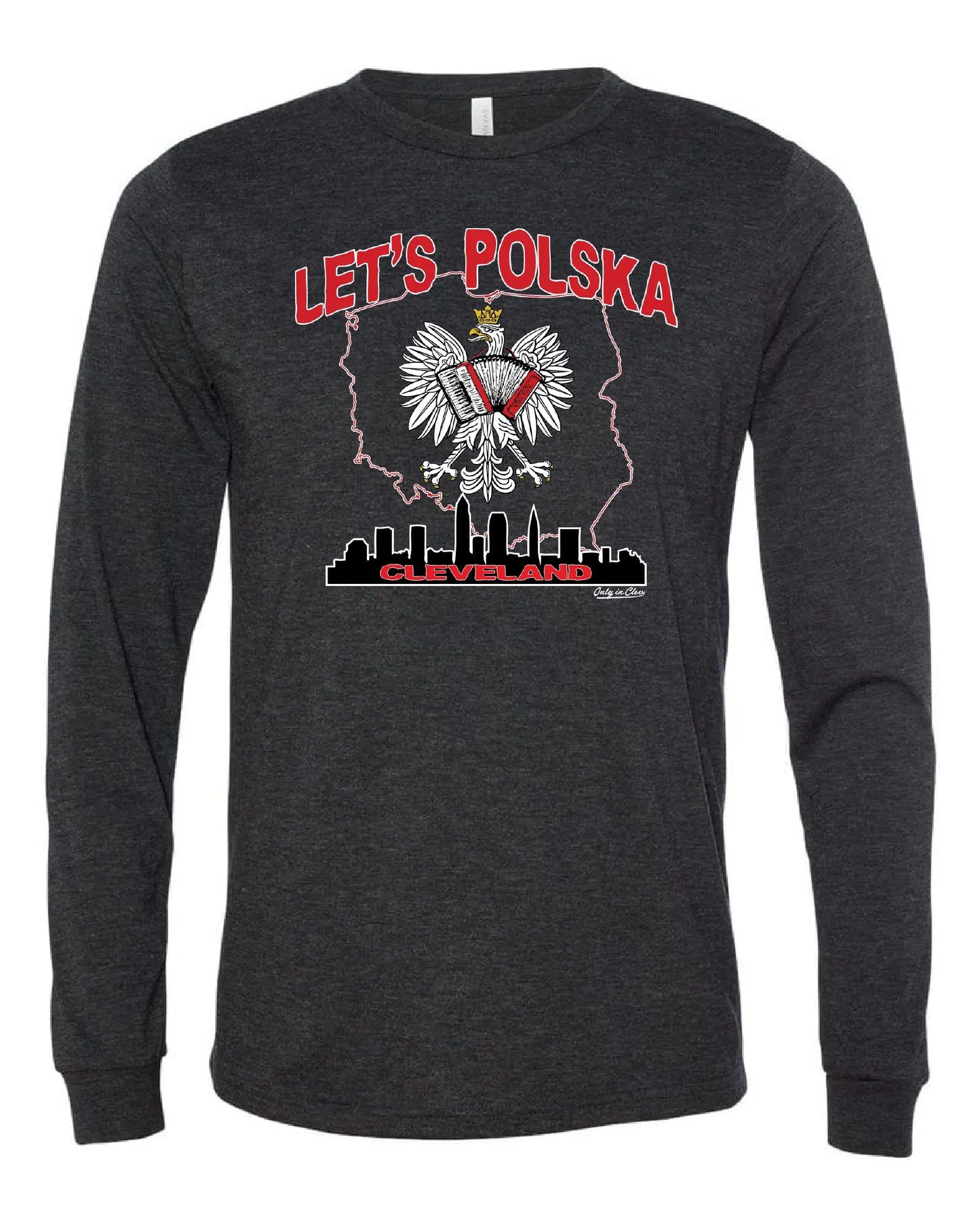 "Let's Polska" Design on Black - Only in Clev