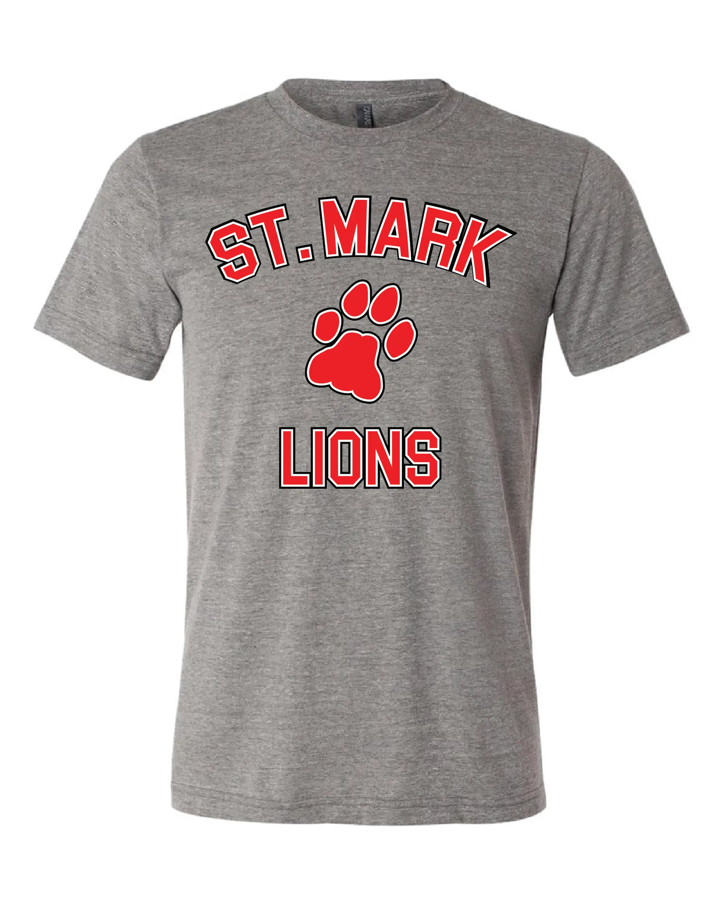 "St. Mark Lions Paw" Design on Gray - Only in Clev 3XL-Men-s-Short-Sleeve-T-Shirt