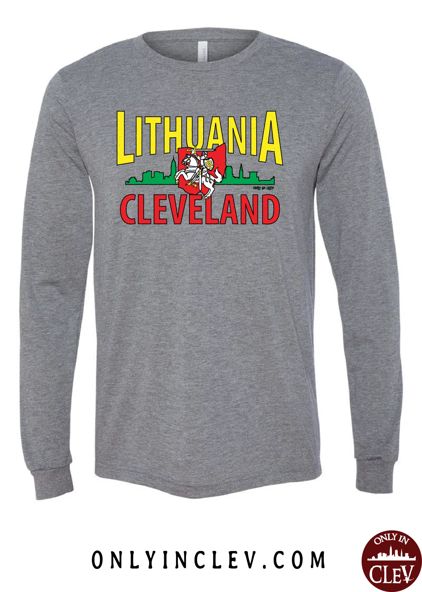 "Lithuania Cleveland "Design on Gray - Only in Clev