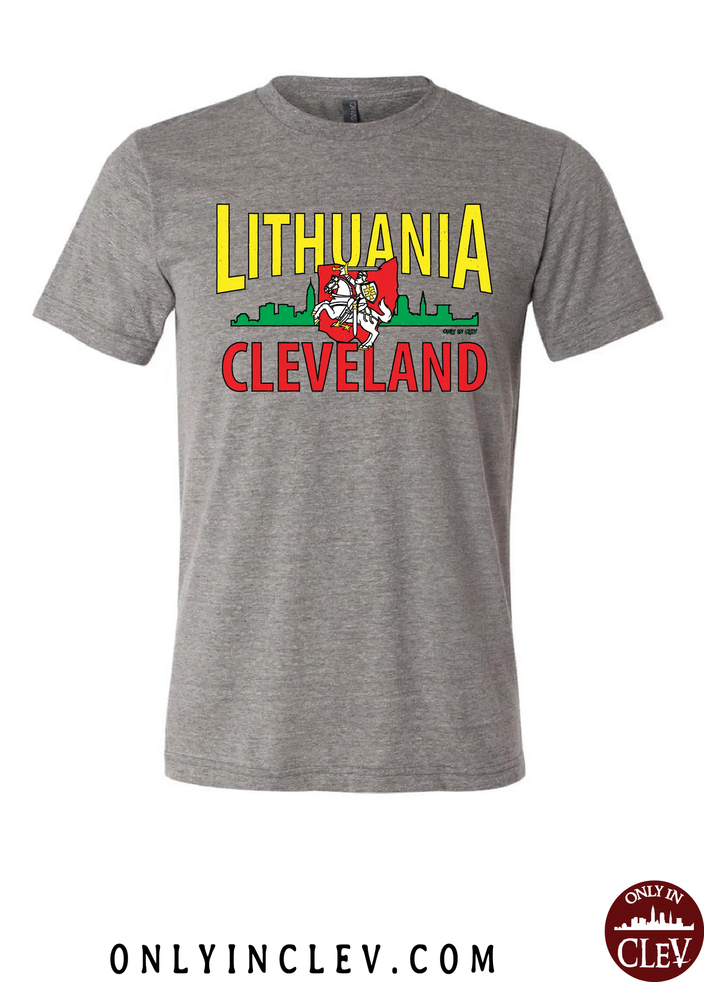 "Lithuania Cleveland "Design on Gray - Only in Clev