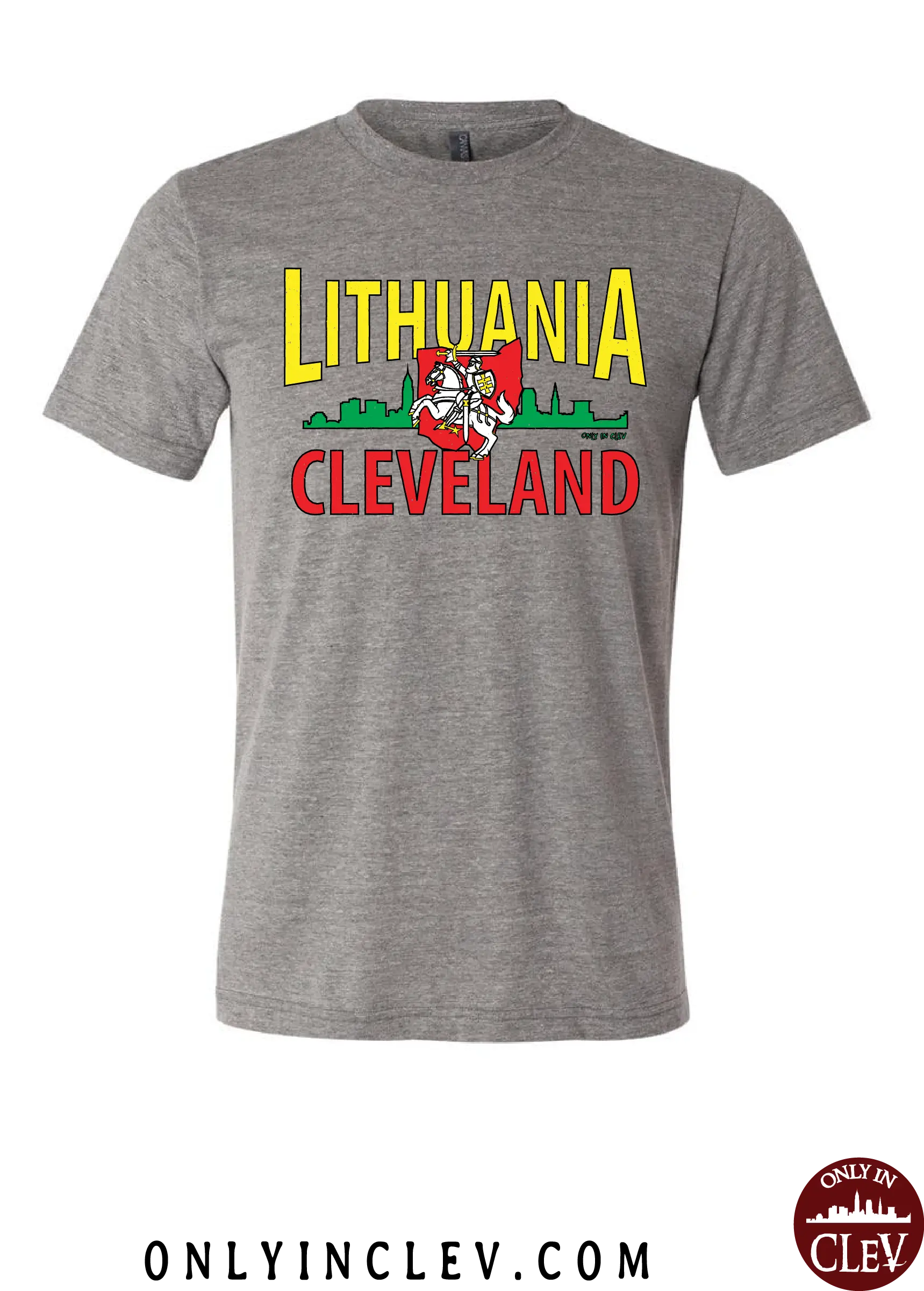 "Lithuania Cleveland "Design on Gray - Only in Clev