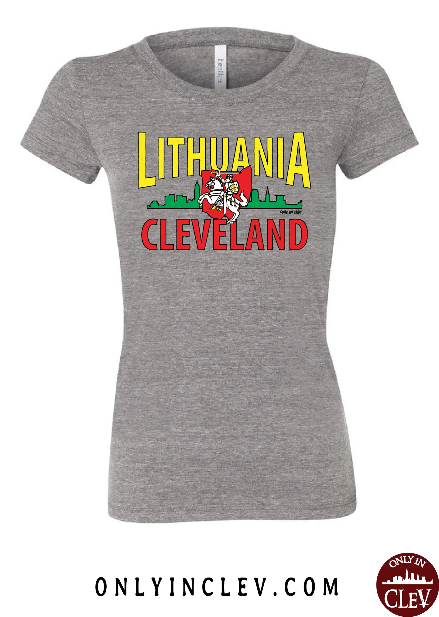 "Lithuania Cleveland "Design on Gray - Only in Clev