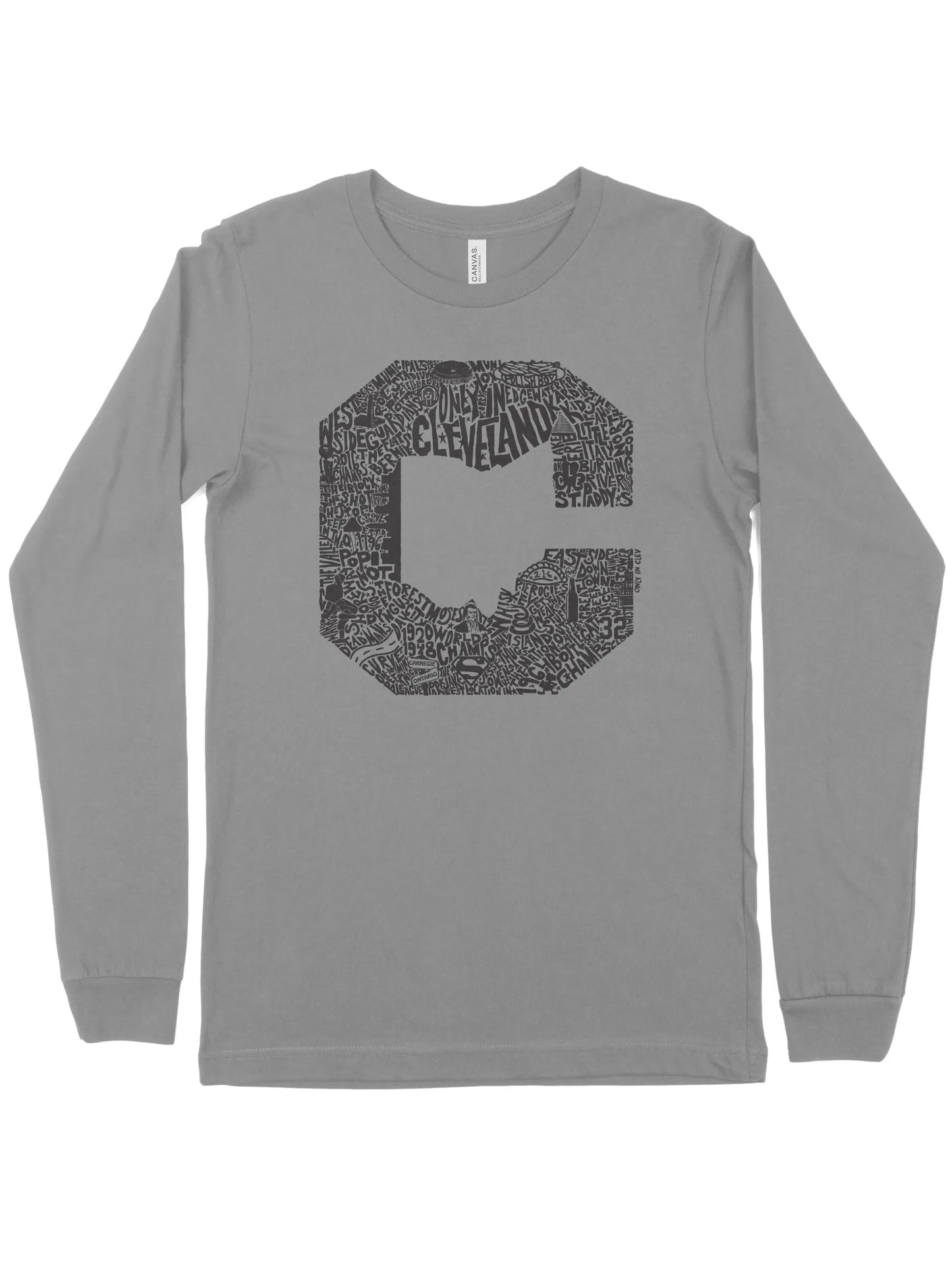 "Block C" Only in Cleveland Design" on Gray - Only in Clev