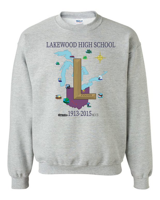Lakewood High "L Room" Design on Gray